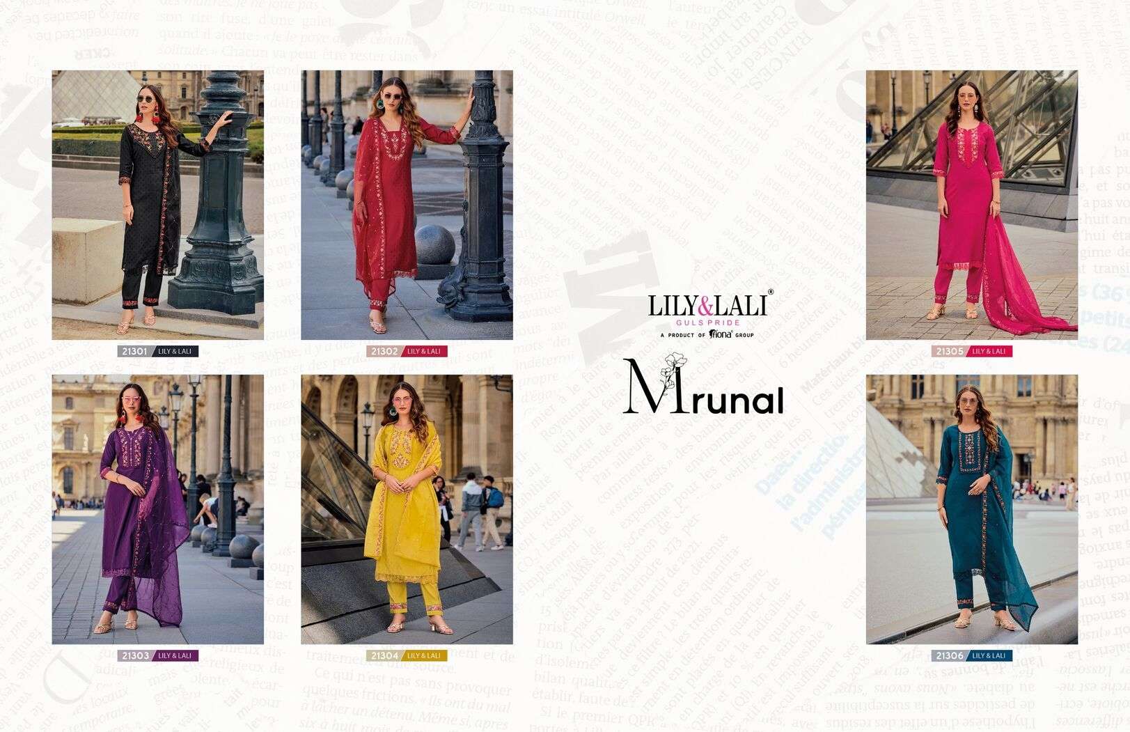 MRUNAL BY LILY & LALI ORGANZA EMBROIDERY WORK FANCY LACE & TUSSEL KURTI PANT WITH DUPATTA 
