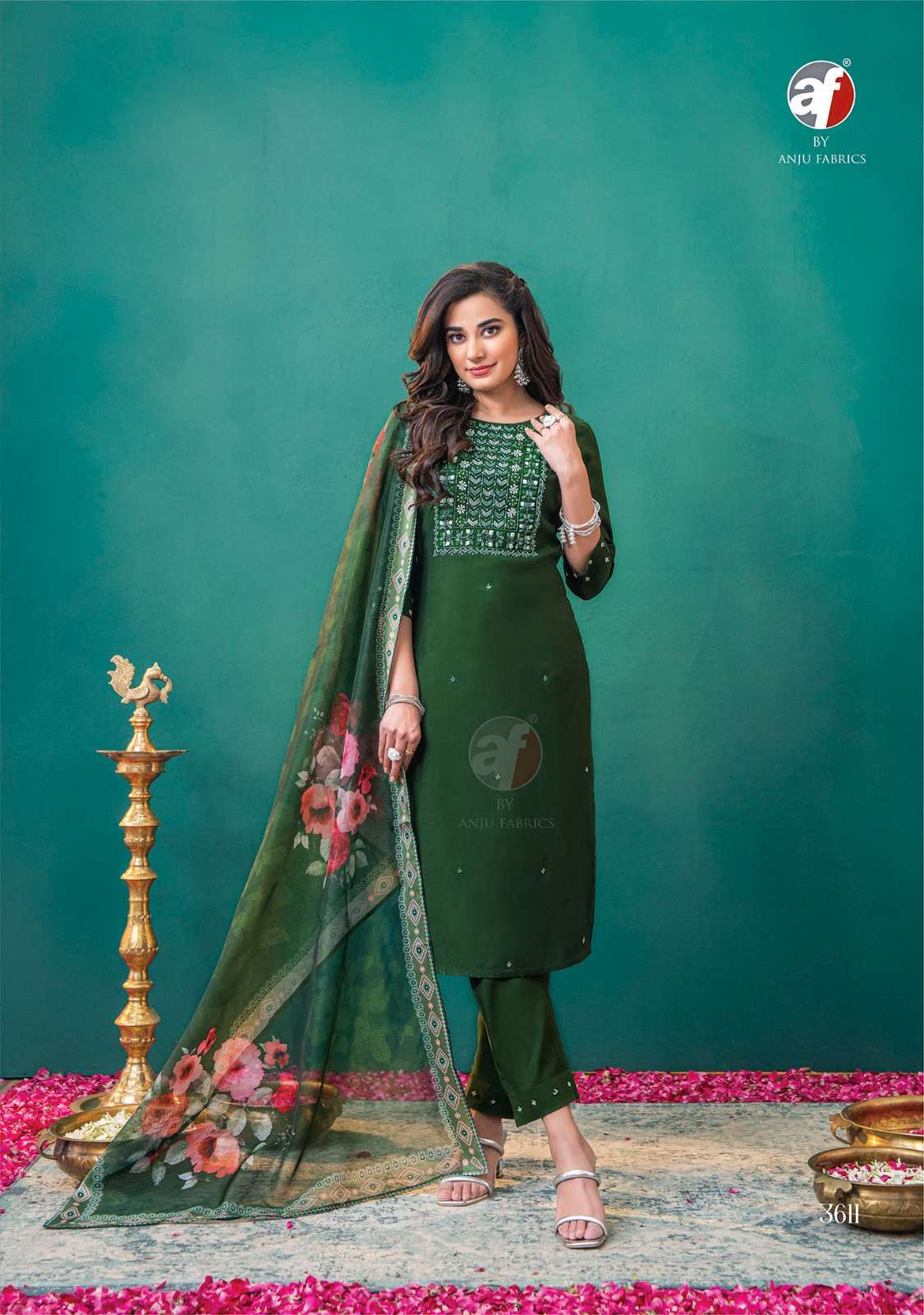 NAKHRALI VOL-5 BY ANJU FABRICS MODAL SILK FULL STICHED KURTI PANT WITH DUPATTA 