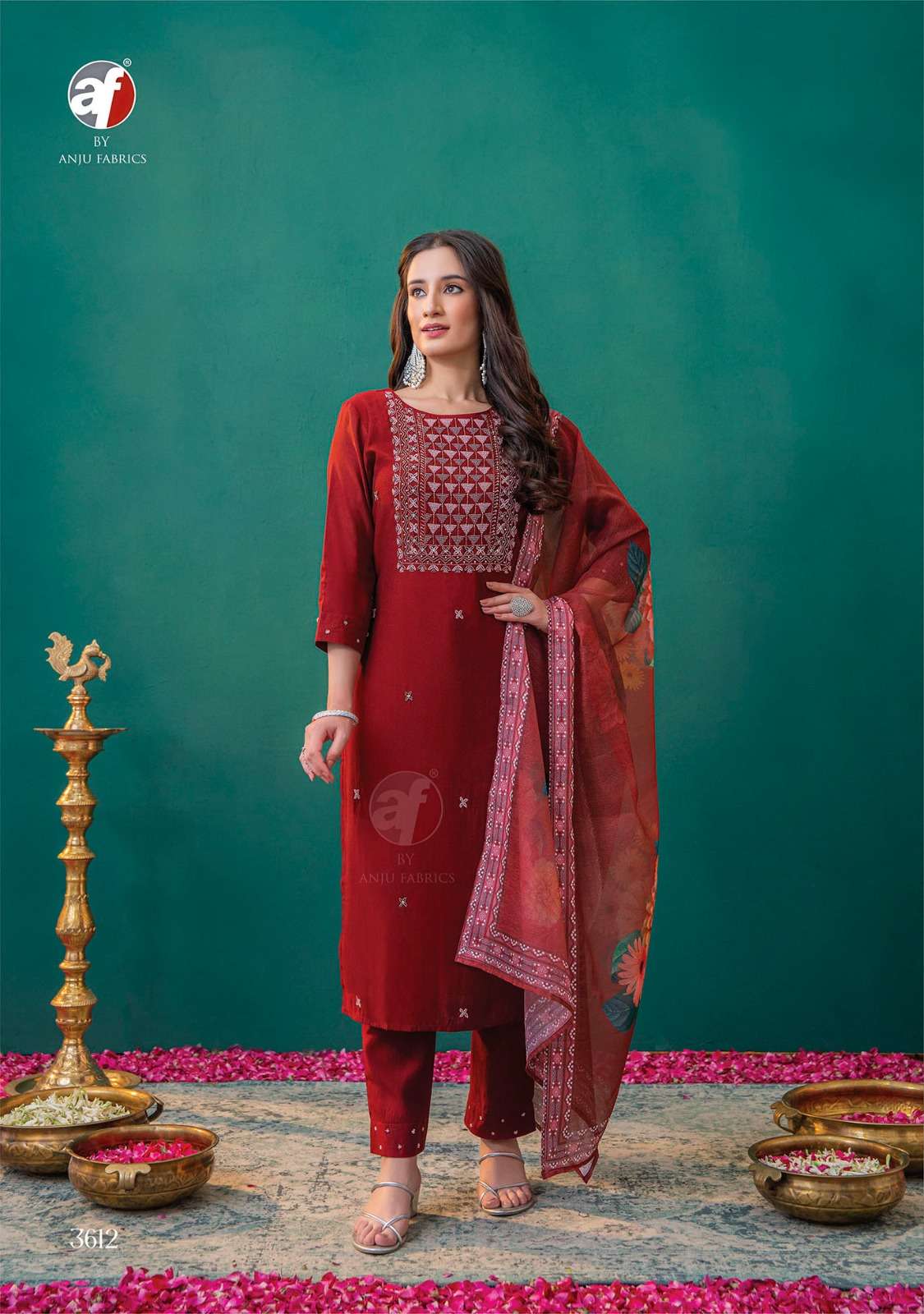 NAKHRALI VOL-5 BY ANJU FABRICS MODAL SILK FULL STICHED KURTI PANT WITH DUPATTA 