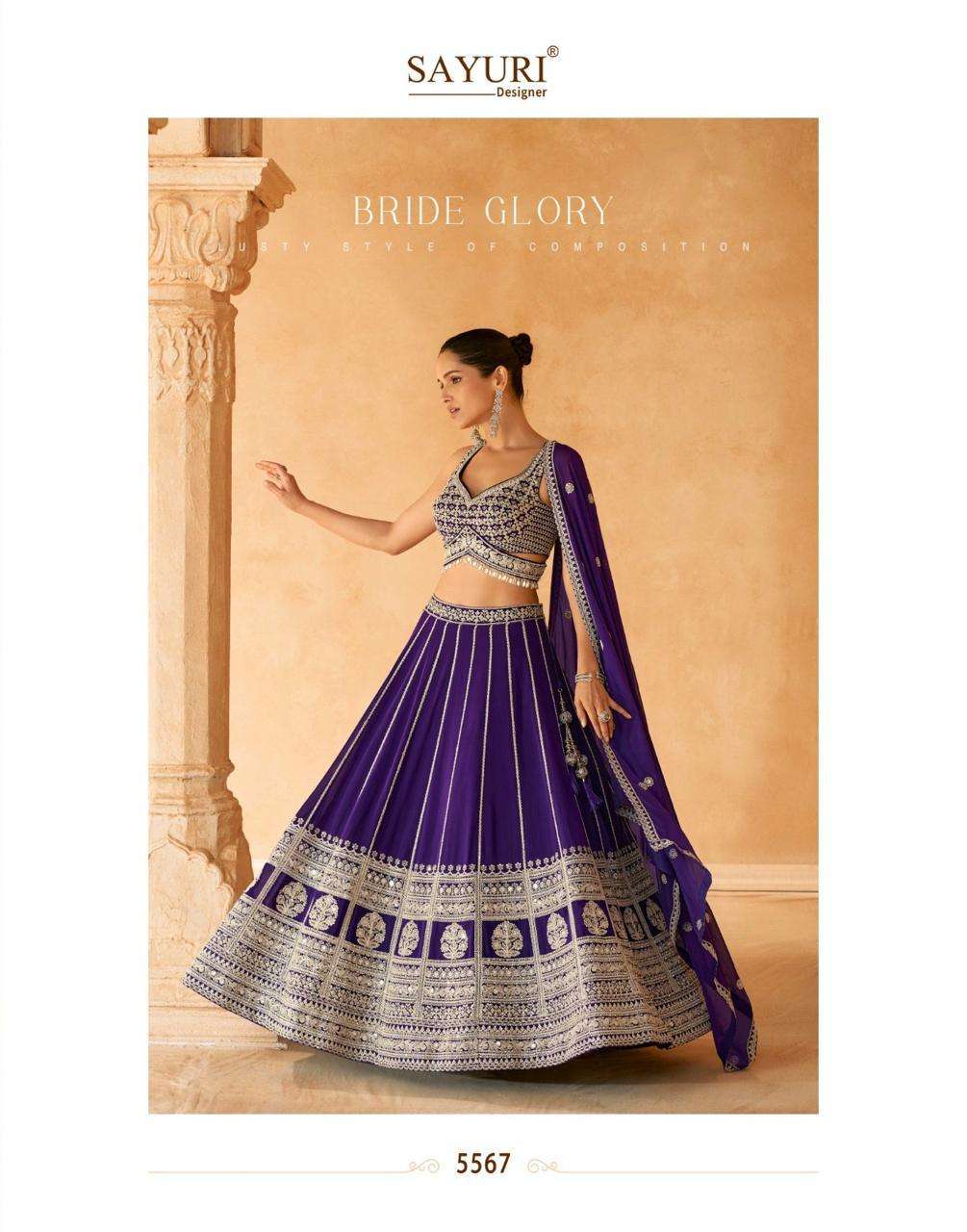 NAZAKAT BY SAYURI DESIGNER REAL GEORGETTE EMBROIDERY WITH CANCAN LEHENGA BLOUSE WITH DUPATTA 