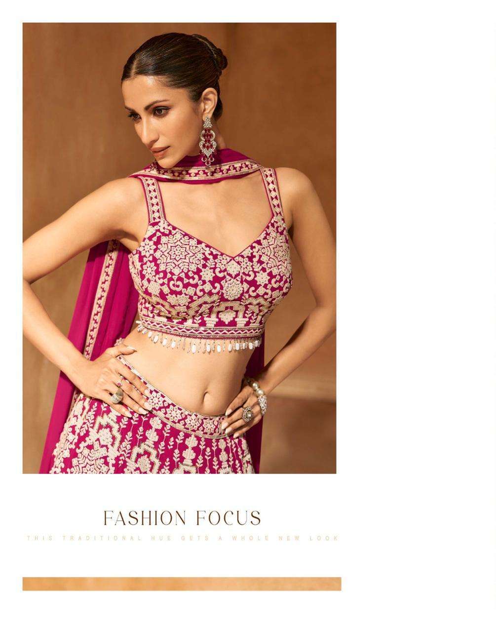 NAZAKAT BY SAYURI DESIGNER REAL GEORGETTE EMBROIDERY WITH CANCAN LEHENGA BLOUSE WITH DUPATTA 