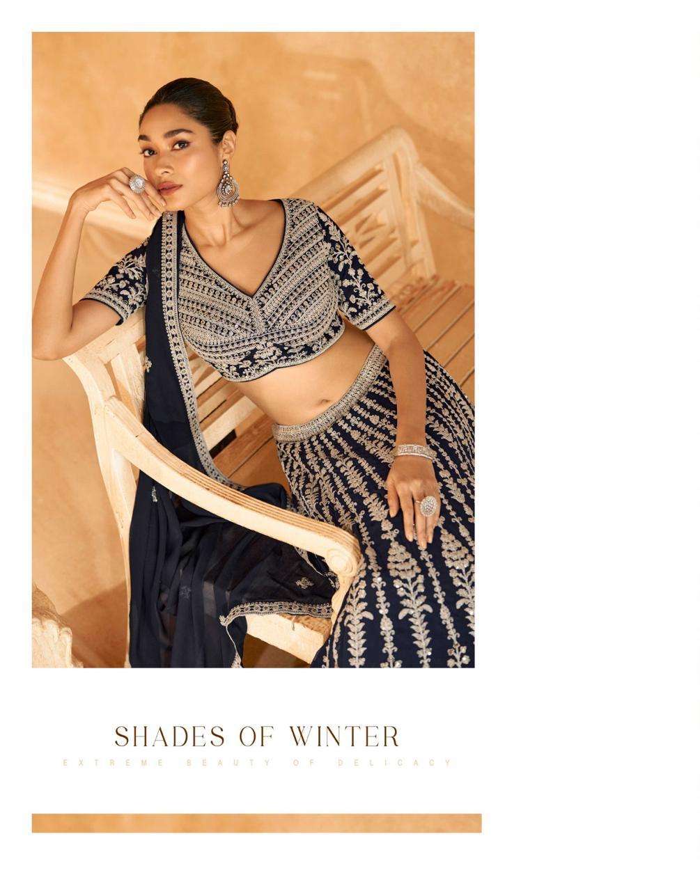 NAZAKAT BY SAYURI DESIGNER REAL GEORGETTE EMBROIDERY WITH CANCAN LEHENGA BLOUSE WITH DUPATTA 