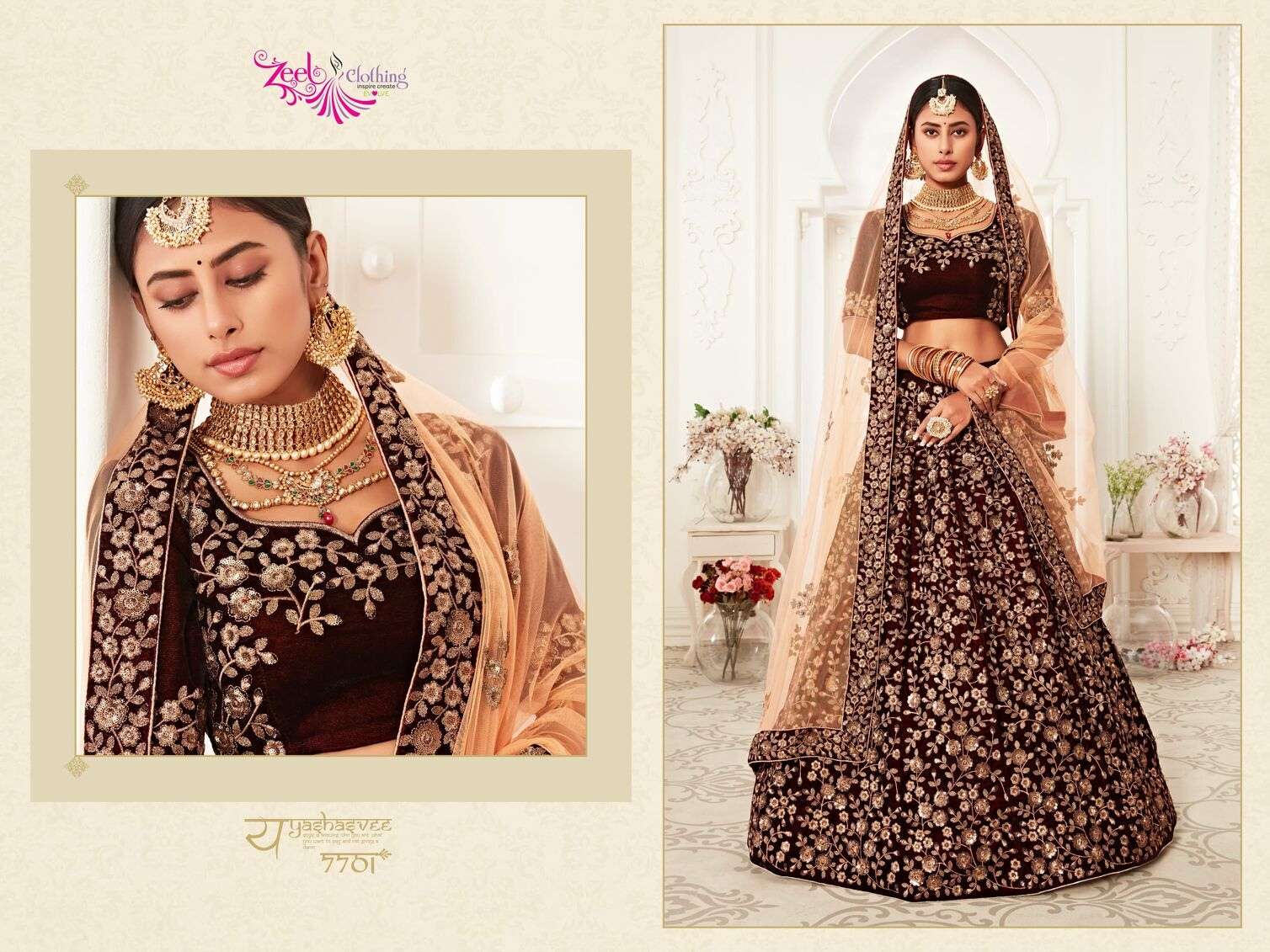 NEO TRADITIONAL VOL-2 BY ZEEL CLOTHING HEAVY EMBROIDERY WEDDING WEAR DESIGNER LEHENGA 