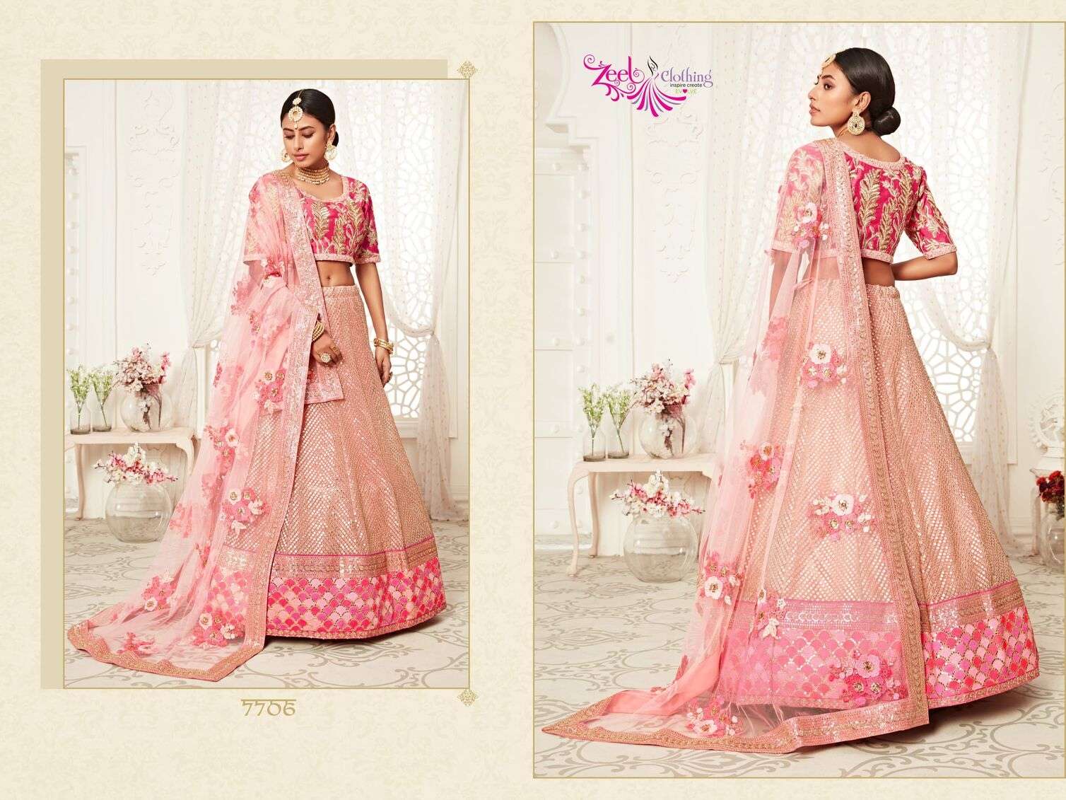 NEO TRADITIONAL VOL-2 BY ZEEL CLOTHING HEAVY EMBROIDERY WEDDING WEAR DESIGNER LEHENGA 