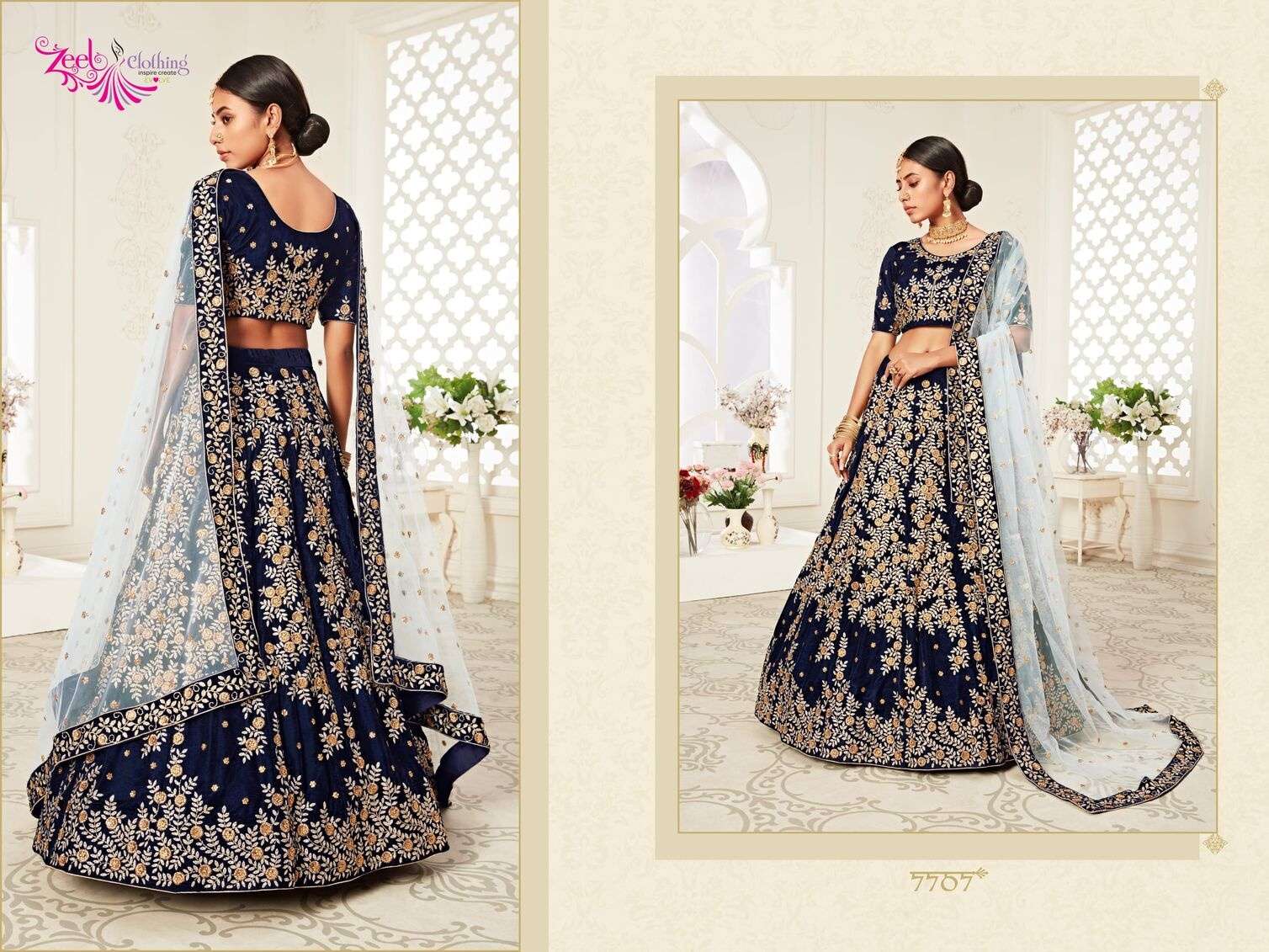 NEO TRADITIONAL VOL-2 BY ZEEL CLOTHING HEAVY EMBROIDERY WEDDING WEAR DESIGNER LEHENGA 