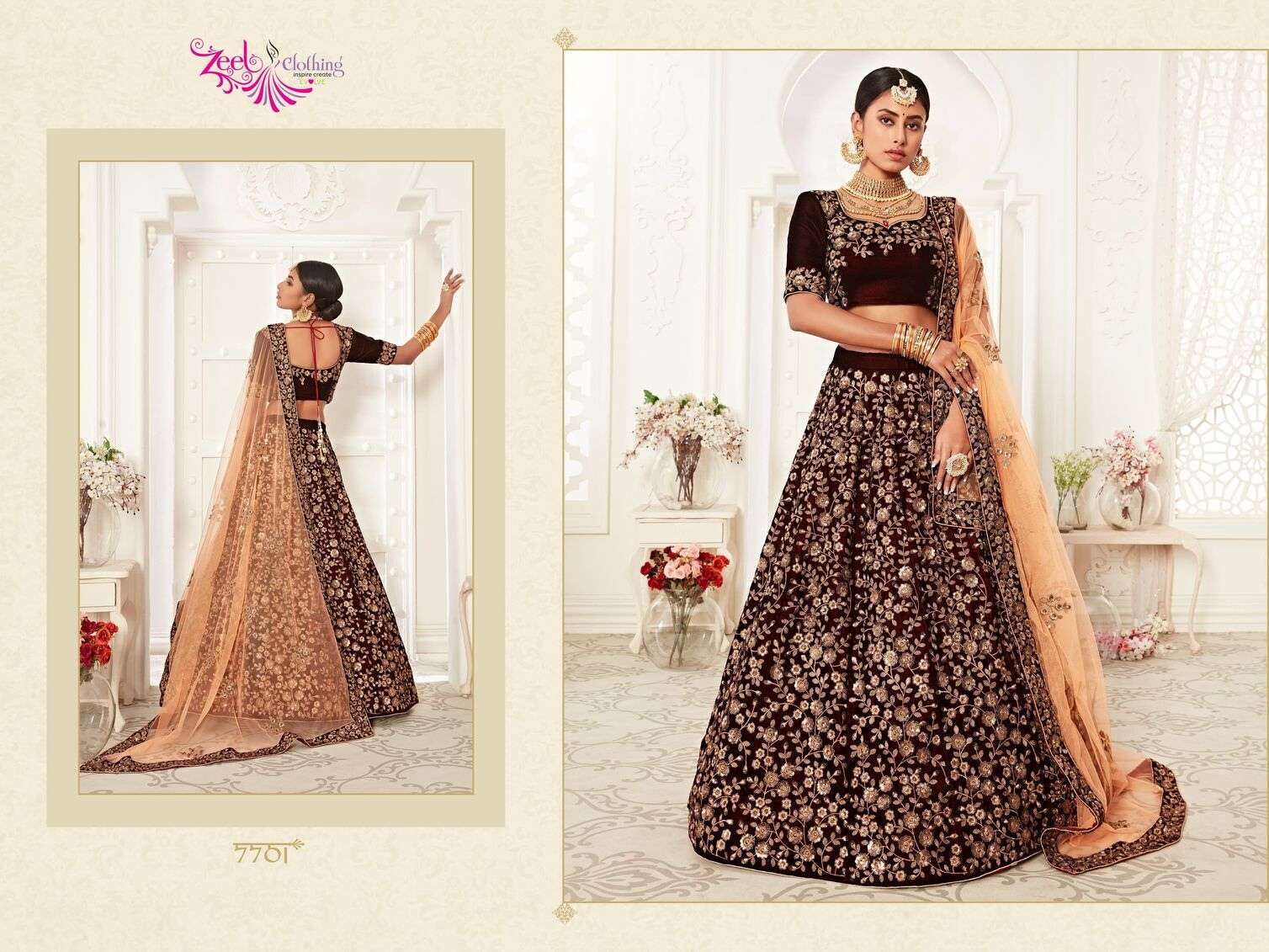 NEO TRADITIONAL VOL-2 BY ZEEL CLOTHING HEAVY EMBROIDERY WEDDING WEAR DESIGNER LEHENGA 