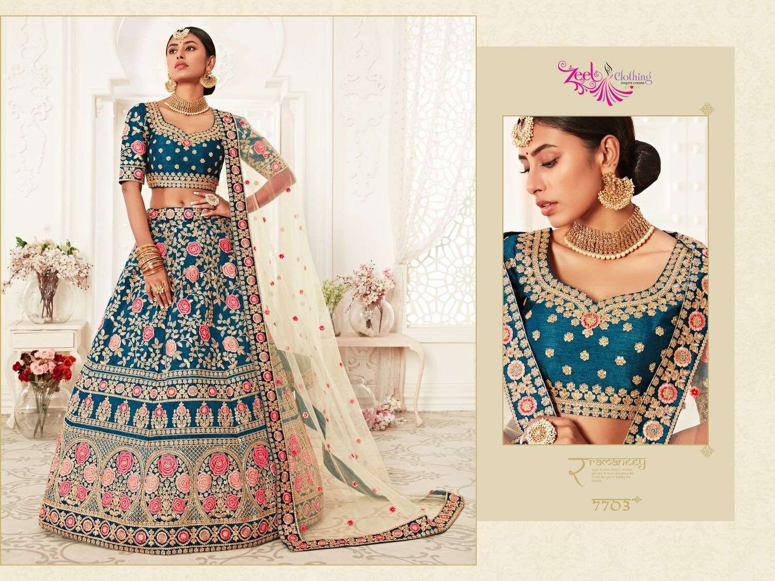 NEO TRADITIONAL VOL-2 BY ZEEL CLOTHING HEAVY EMBROIDERY WEDDING WEAR DESIGNER LEHENGA 