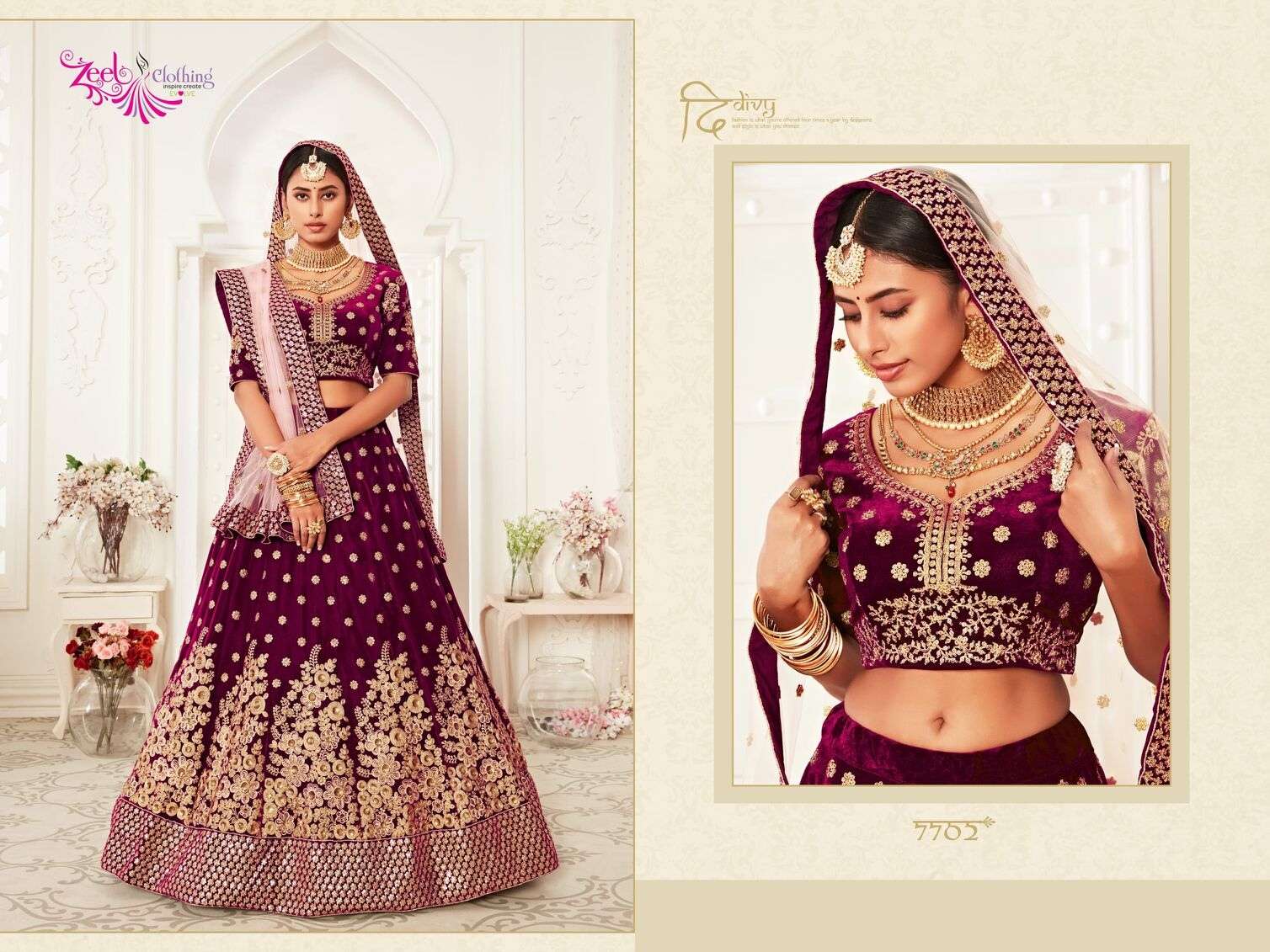 NEO TRADITIONAL VOL-2 BY ZEEL CLOTHING HEAVY EMBROIDERY WEDDING WEAR DESIGNER LEHENGA 