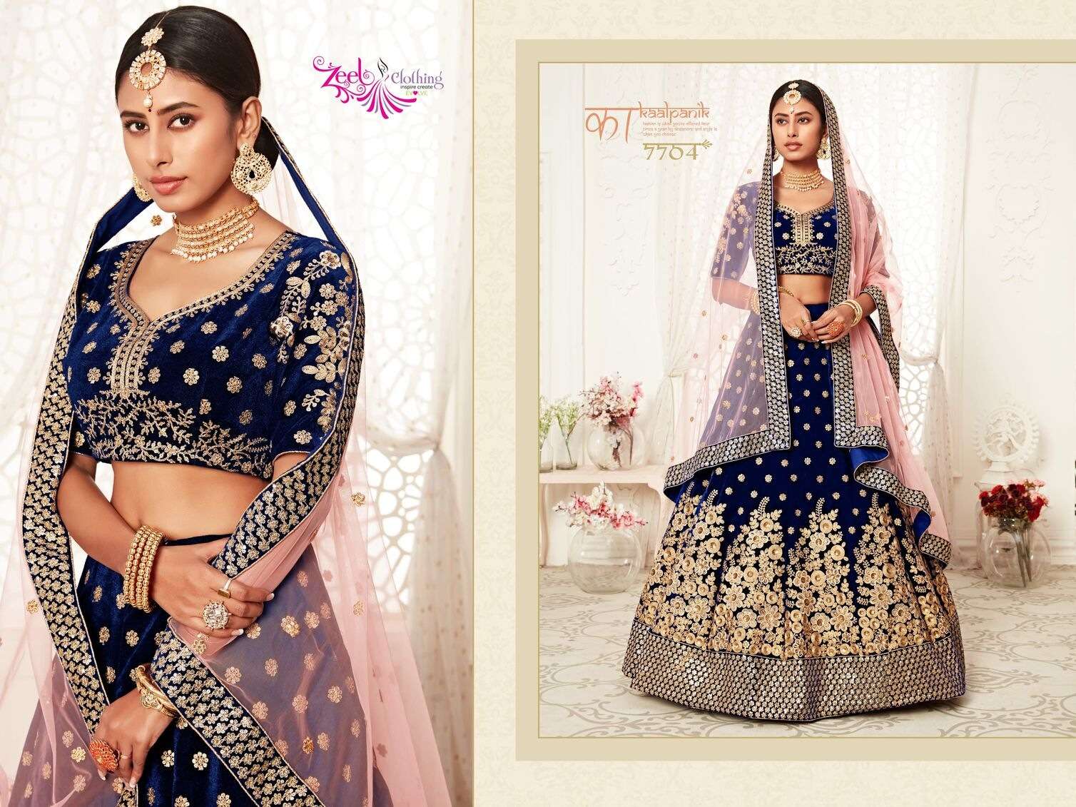 NEO TRADITIONAL VOL-2 BY ZEEL CLOTHING HEAVY EMBROIDERY WEDDING WEAR DESIGNER LEHENGA 