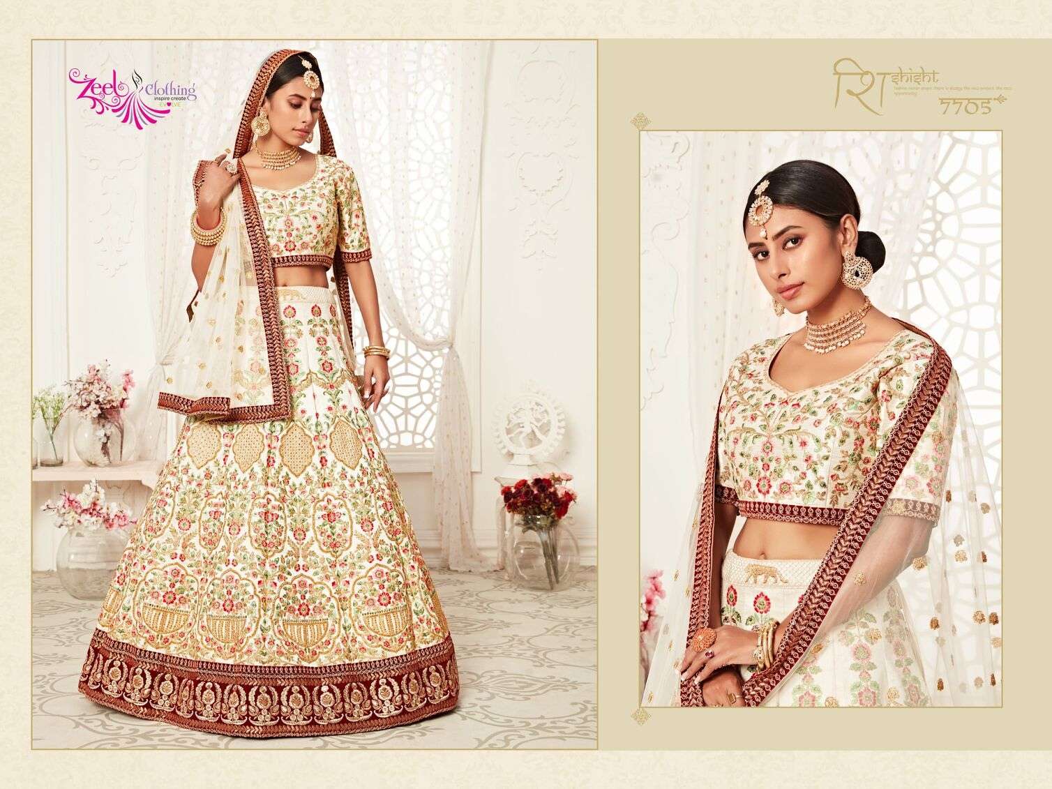 NEO TRADITIONAL VOL-2 BY ZEEL CLOTHING HEAVY EMBROIDERY WEDDING WEAR DESIGNER LEHENGA 