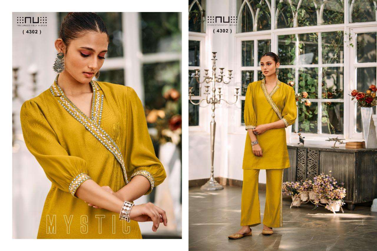 NU -VOL-43 BY NU EMBROIDERY MIRROR WORK STYLISH CO-ORD SETS 