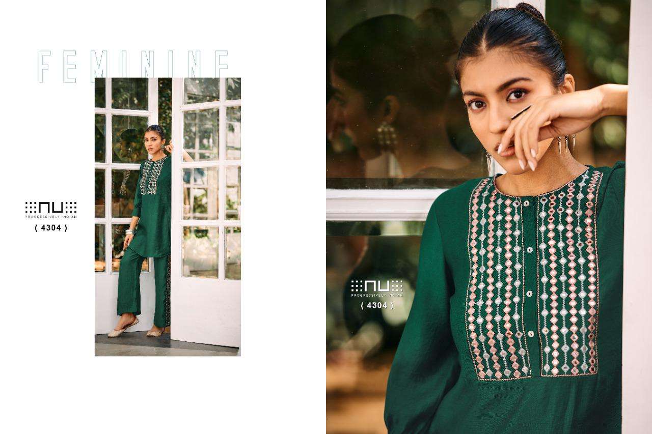 NU -VOL-43 BY NU EMBROIDERY MIRROR WORK STYLISH CO-ORD SETS 