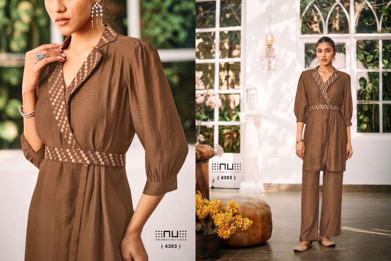 NU -VOL-43 BY NU EMBROIDERY MIRROR WORK STYLISH CO-ORD SETS 