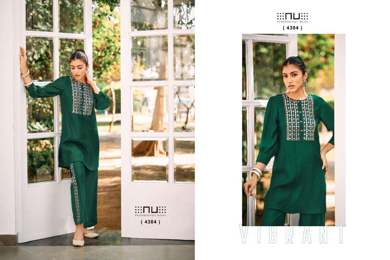 NU -VOL-43 BY NU EMBROIDERY MIRROR WORK STYLISH CO-ORD SETS 