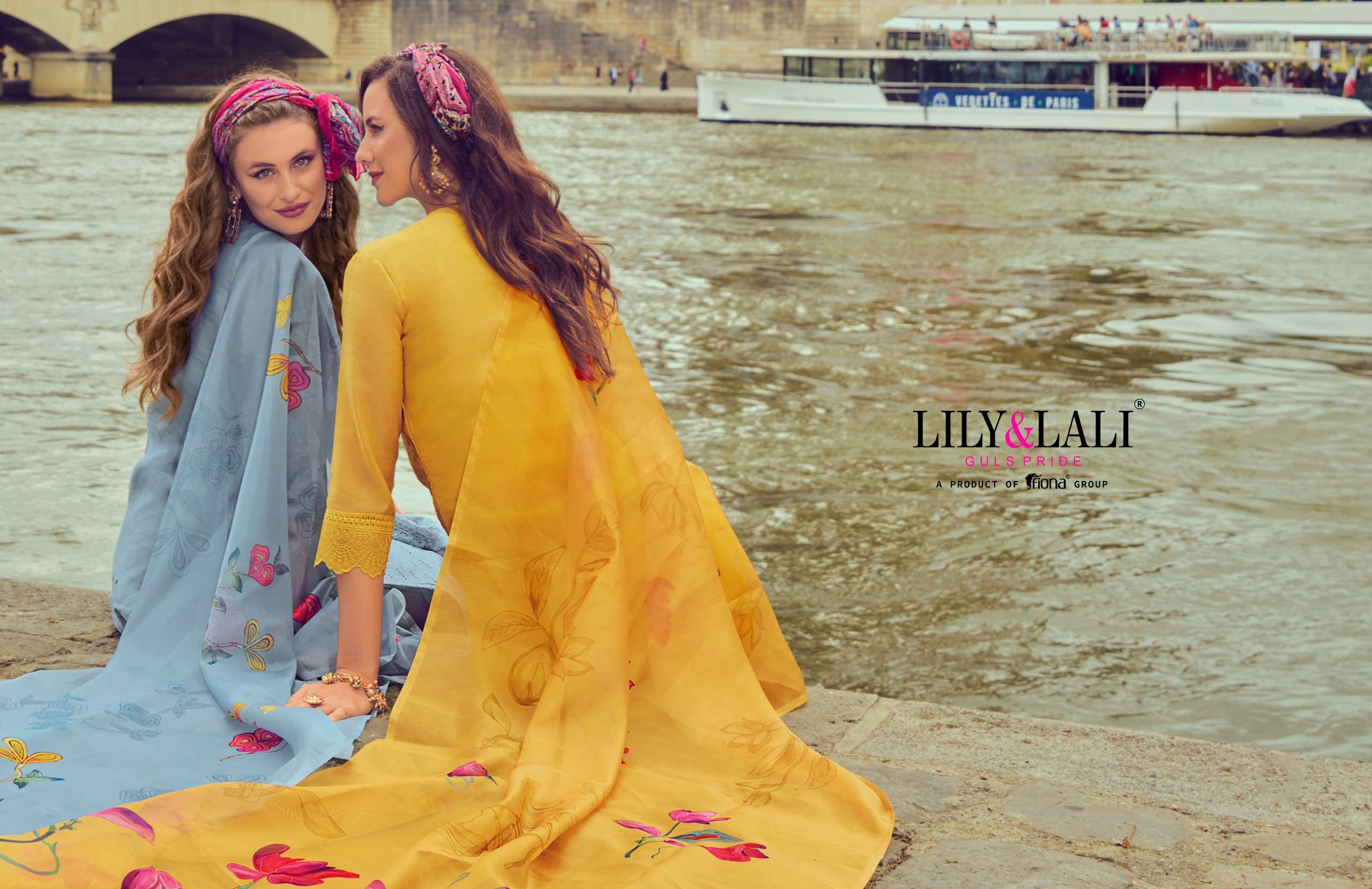 NUSRAT BY LILY & LALI CHANDERI FABRIC HANDWORK & EMBROIDERY KURTI PANT WITH DIGITAL PRINT  DUPATTA 
