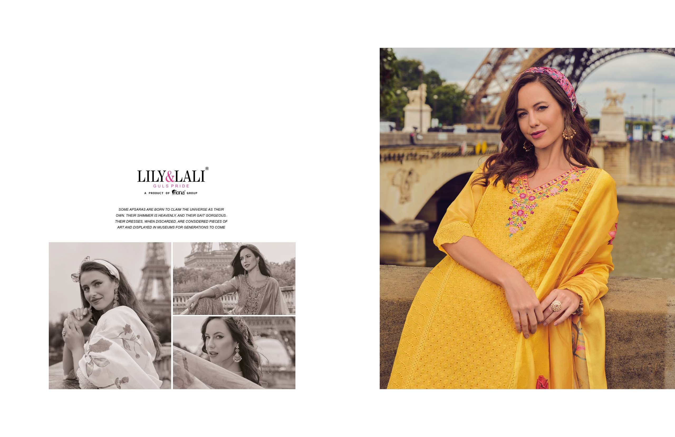 NUSRAT BY LILY & LALI CHANDERI FABRIC HANDWORK & EMBROIDERY KURTI PANT WITH DIGITAL PRINT  DUPATTA 
