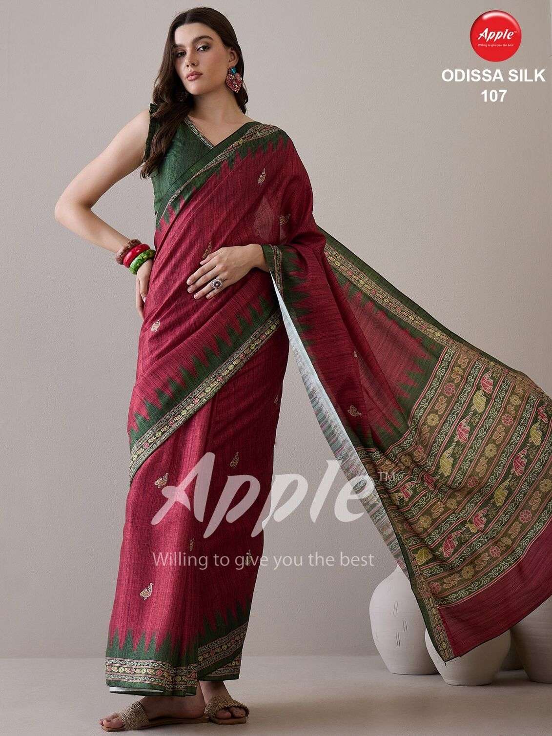 ODISSA SILK VOL-1 BY APPLE COTTON SILK PRINTED CASUAL WEAR SAREES 