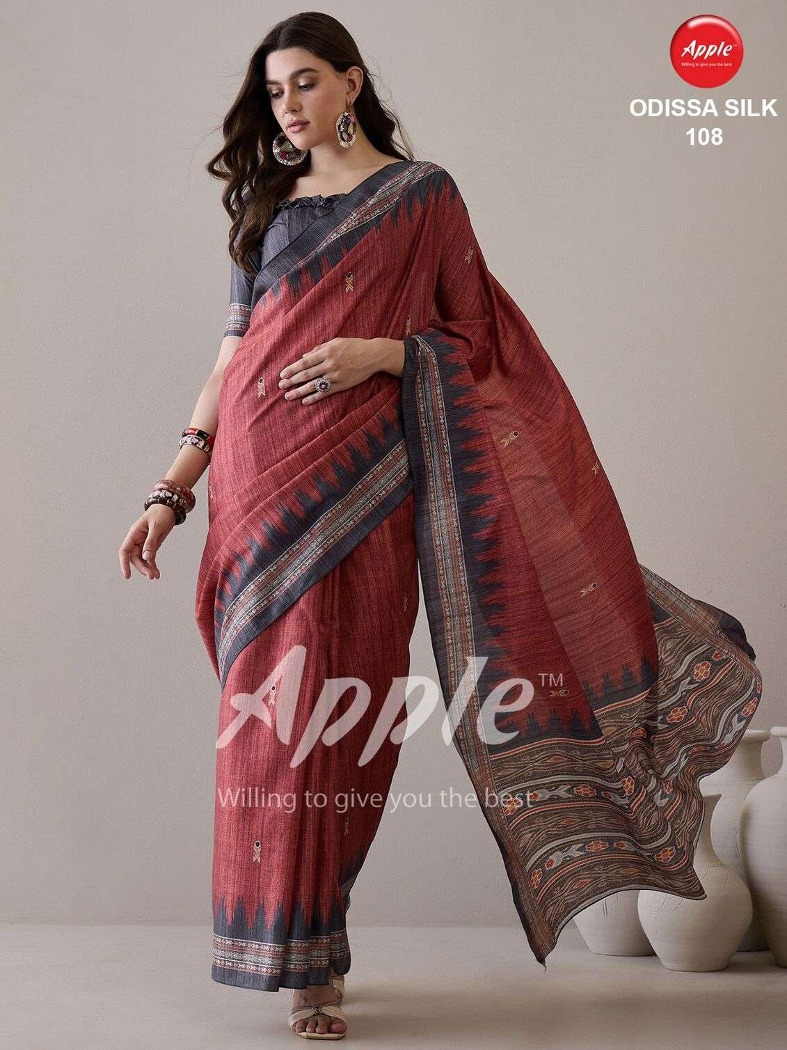 ODISSA SILK VOL-1 BY APPLE COTTON SILK PRINTED CASUAL WEAR SAREES 