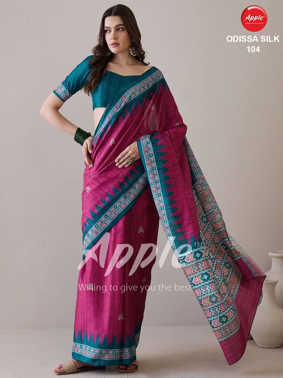 ODISSA SILK VOL-1 BY APPLE COTTON SILK PRINTED CASUAL WEAR SAREES 