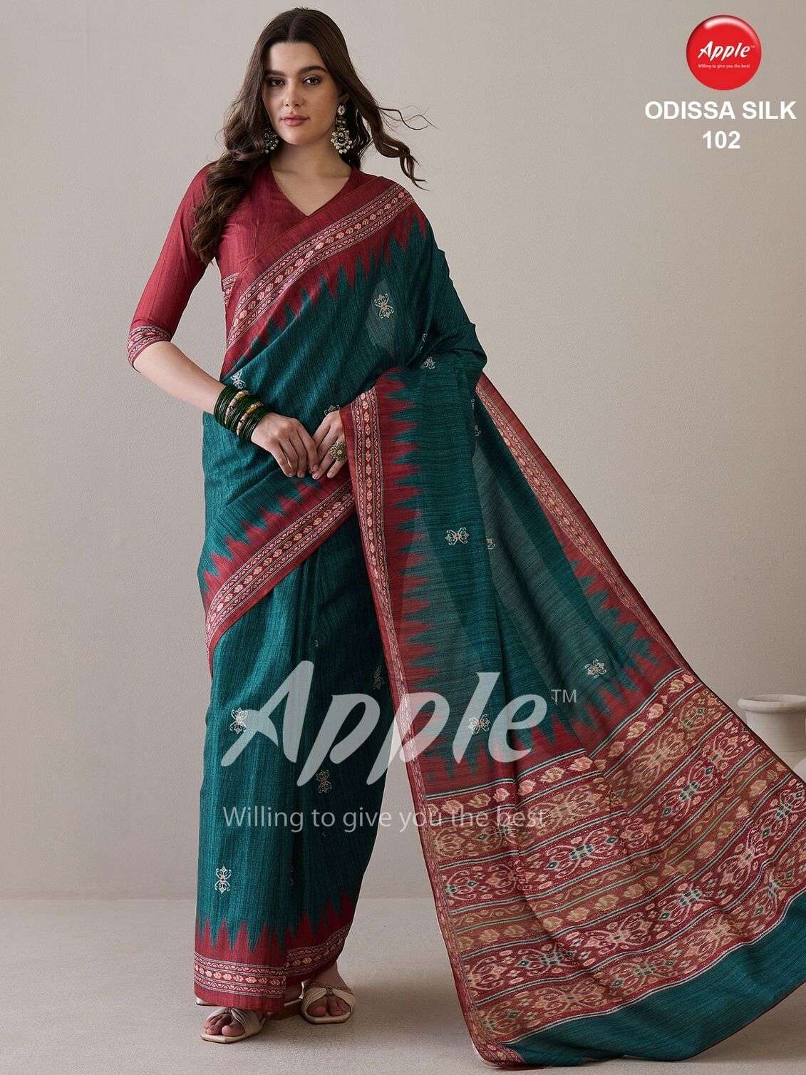 ODISSA SILK VOL-1 BY APPLE COTTON SILK PRINTED CASUAL WEAR SAREES 