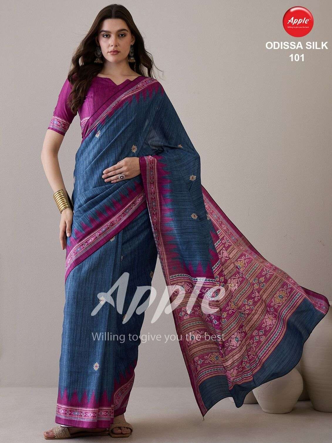 ODISSA SILK VOL-1 BY APPLE COTTON SILK PRINTED CASUAL WEAR SAREES 