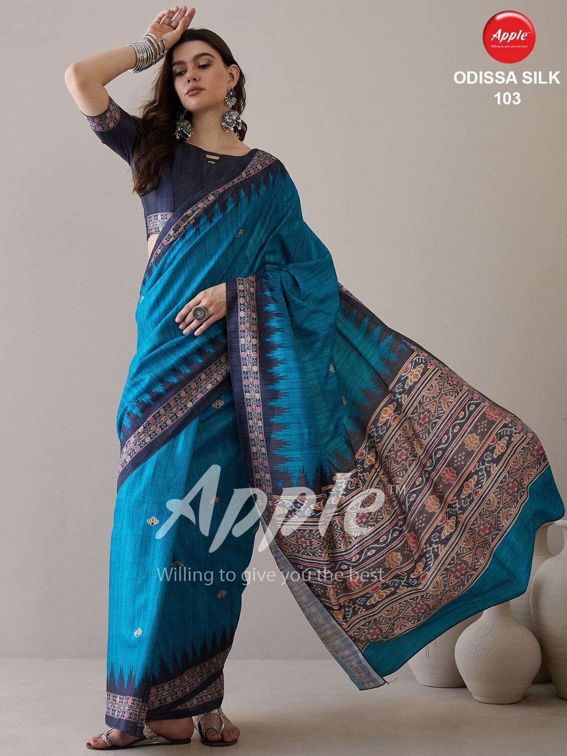 ODISSA SILK VOL-1 BY APPLE COTTON SILK PRINTED CASUAL WEAR SAREES 