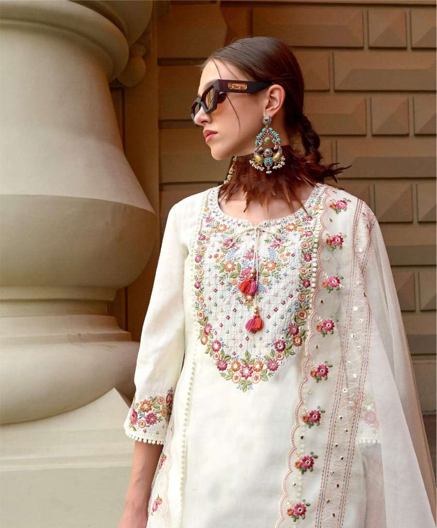 PAKEEZA DESIGN NO-9001 BY KAILEE FASHION PURE VISCOSE SILK PAKISTANI COLLECTION KURTI PANT WITH DUPATTA  