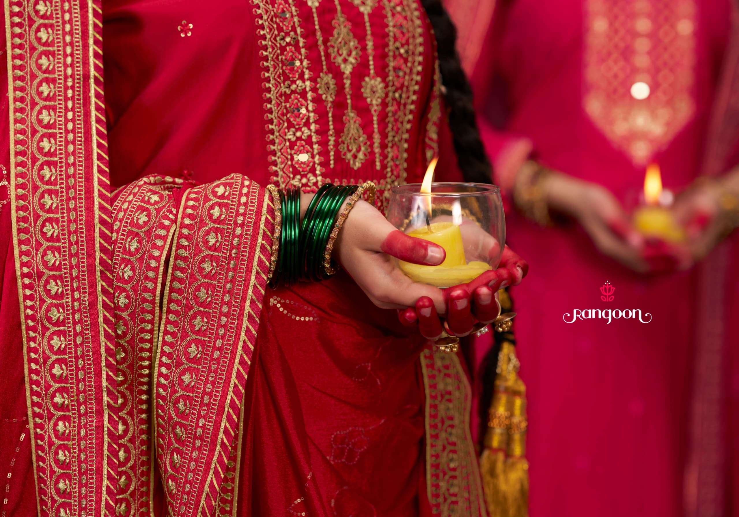 PAVITRA VOL-2 BY RANGOON SILK WITH FANCY EMBROIDERY WORK RED COLOUR KURTI PANT WITH DUPATTA 