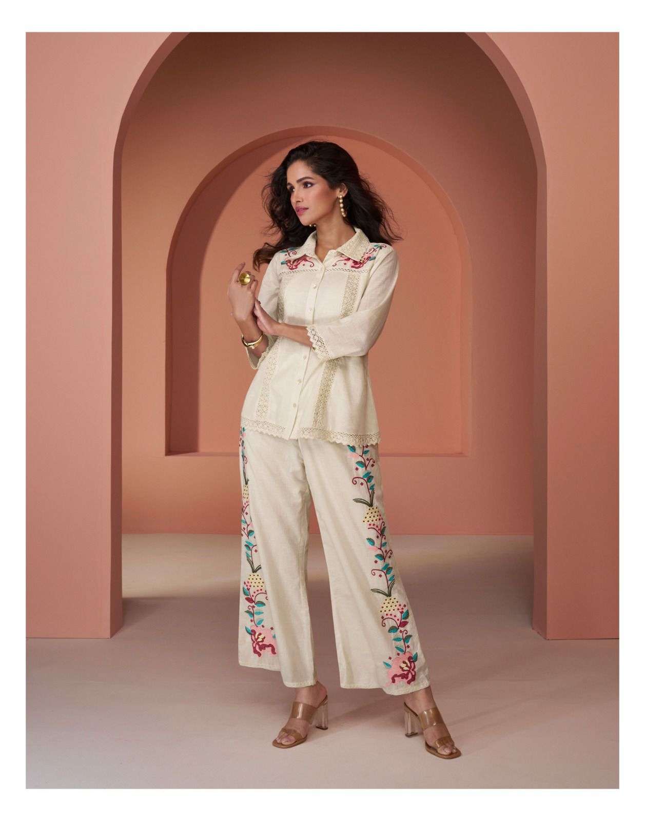 PEARL BY SAYURI DESIGNER PURE SILK DESIGNER MATCHING CO-ORD SETS 