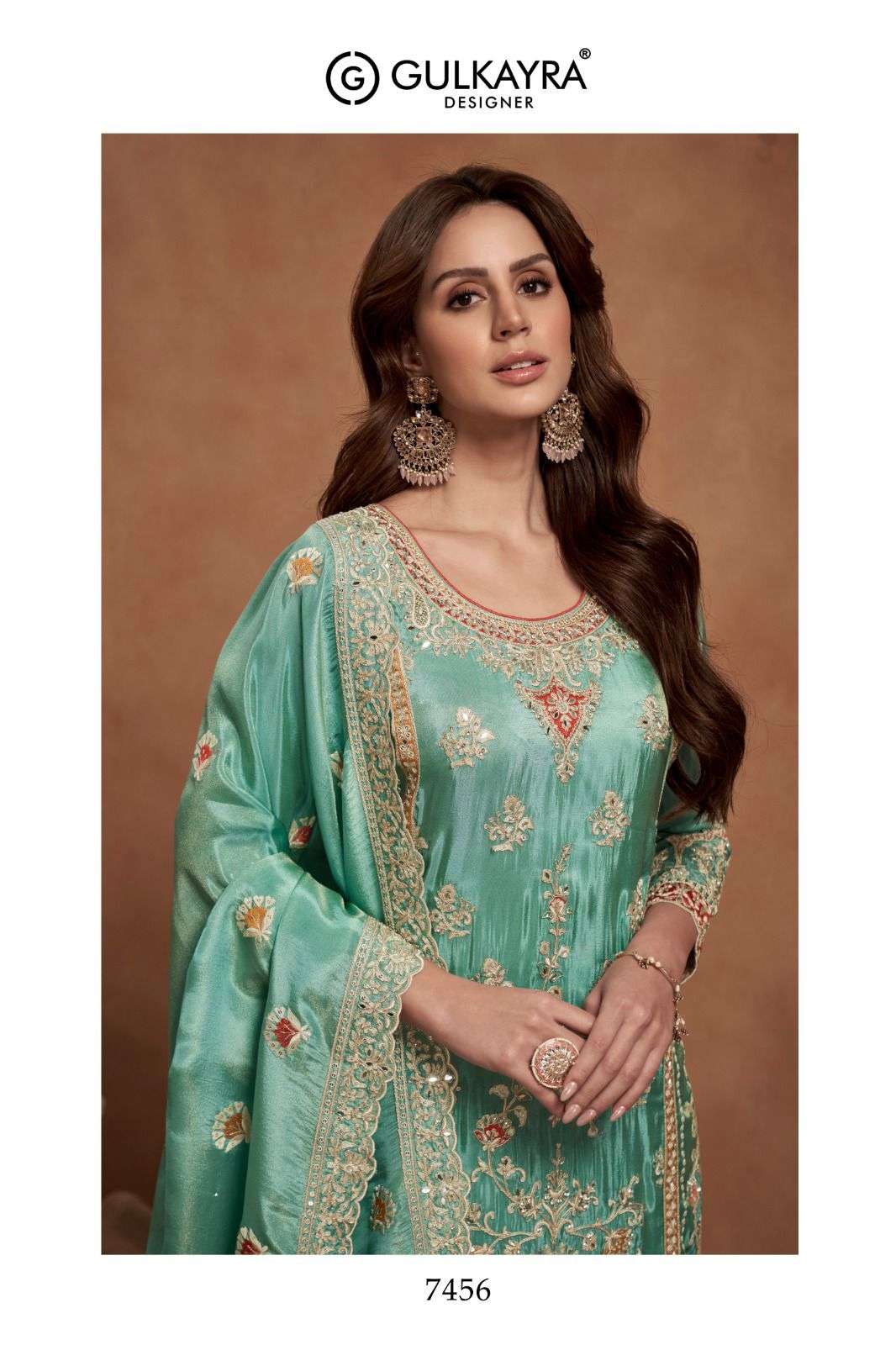 QURBAT BY GULKAYRA DESIGNER HEAVY EMBROIDERY SIMMAR SILK KURTI PLAZO WITH DUPATTA 