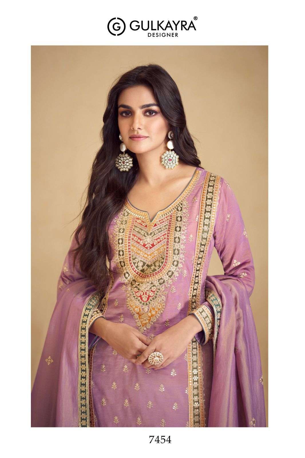 QURBAT BY GULKAYRA DESIGNER HEAVY EMBROIDERY SIMMAR SILK KURTI PLAZO WITH DUPATTA 