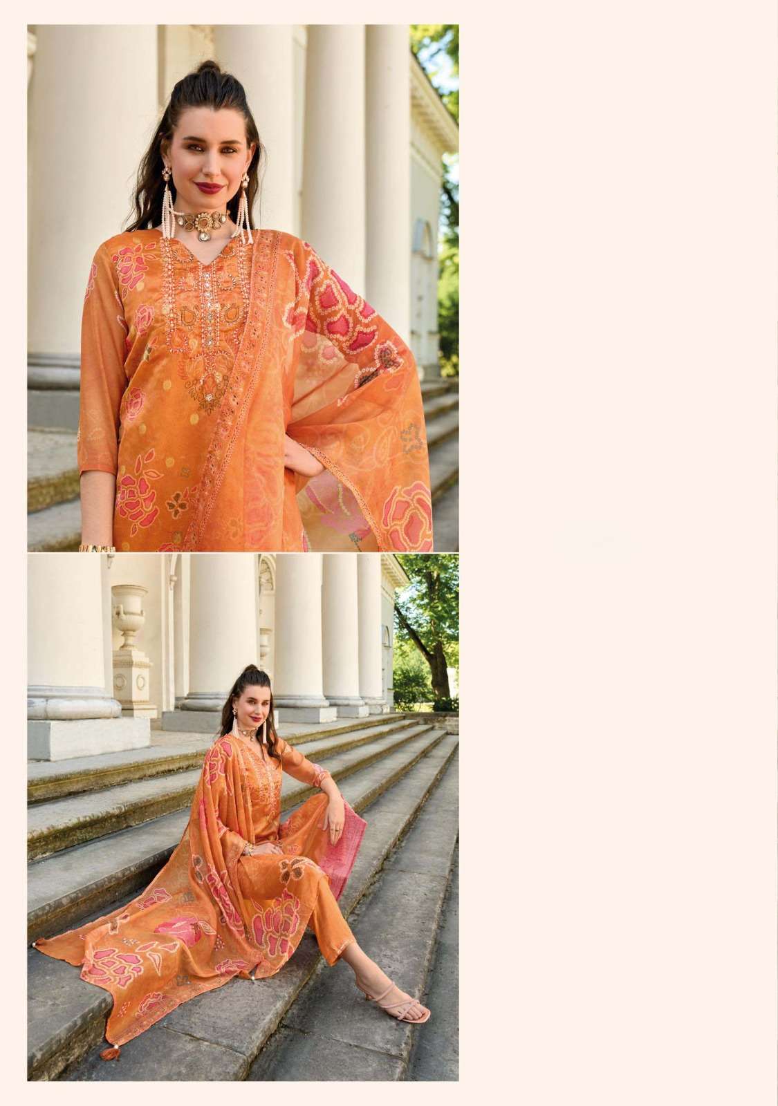 QURBAT DESIGN NO-1321 BY LADY LEELA HEAVY EMBROIDERY SIMMAR SILK KURTI PLAZO WITH DIGITAL PRINT DUPATTA  