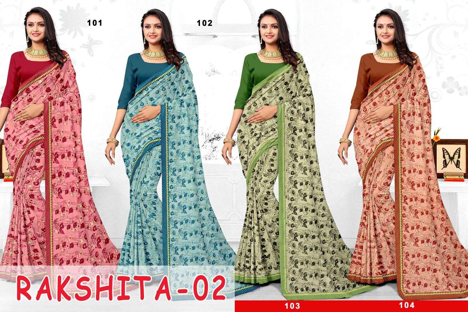 RAKSHITA BY TEXOFAB RANIAL FABRIC PRINTED SAREES 