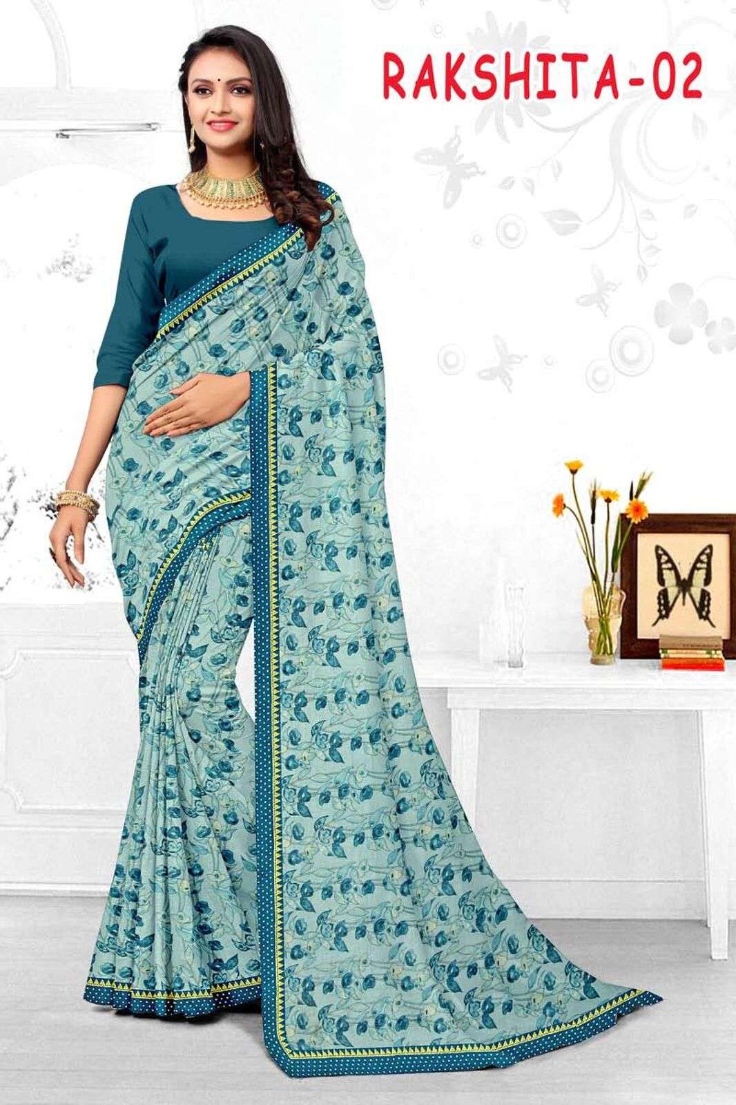 RAKSHITA BY TEXOFAB RANIAL FABRIC PRINTED SAREES 