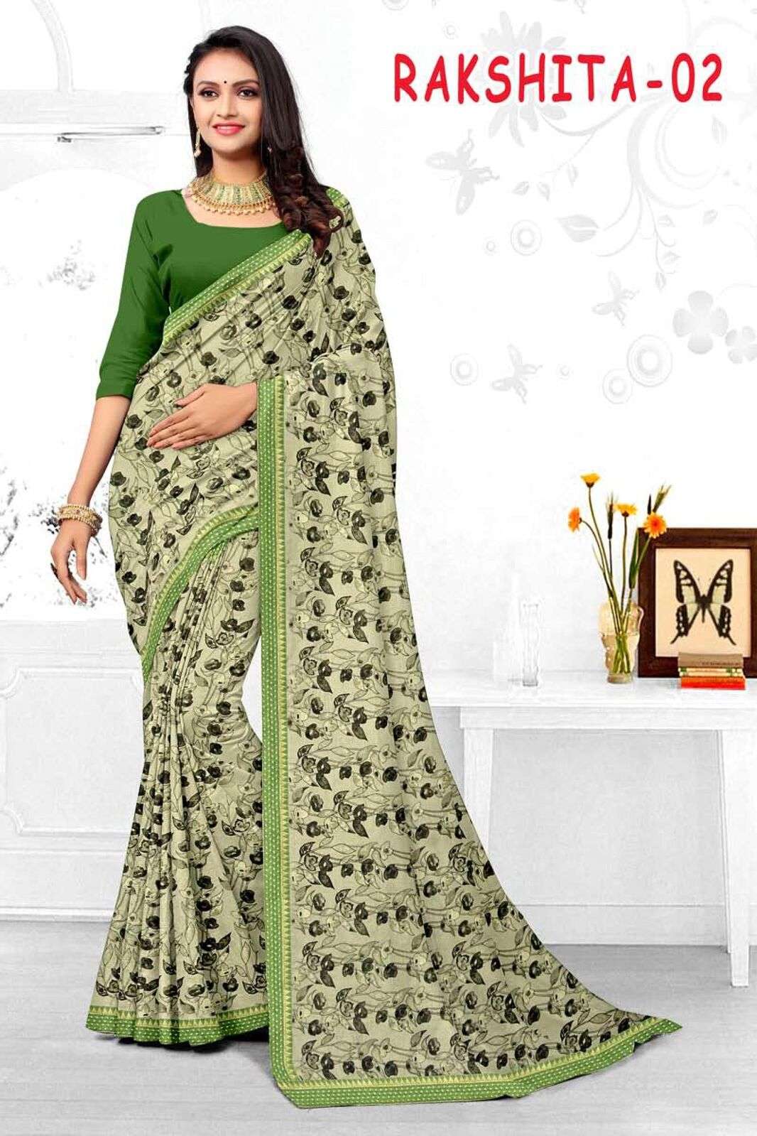 RAKSHITA BY TEXOFAB RANIAL FABRIC PRINTED SAREES 
