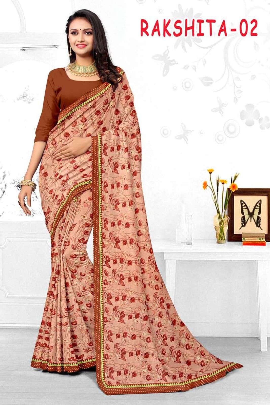 RAKSHITA BY TEXOFAB RANIAL FABRIC PRINTED SAREES 
