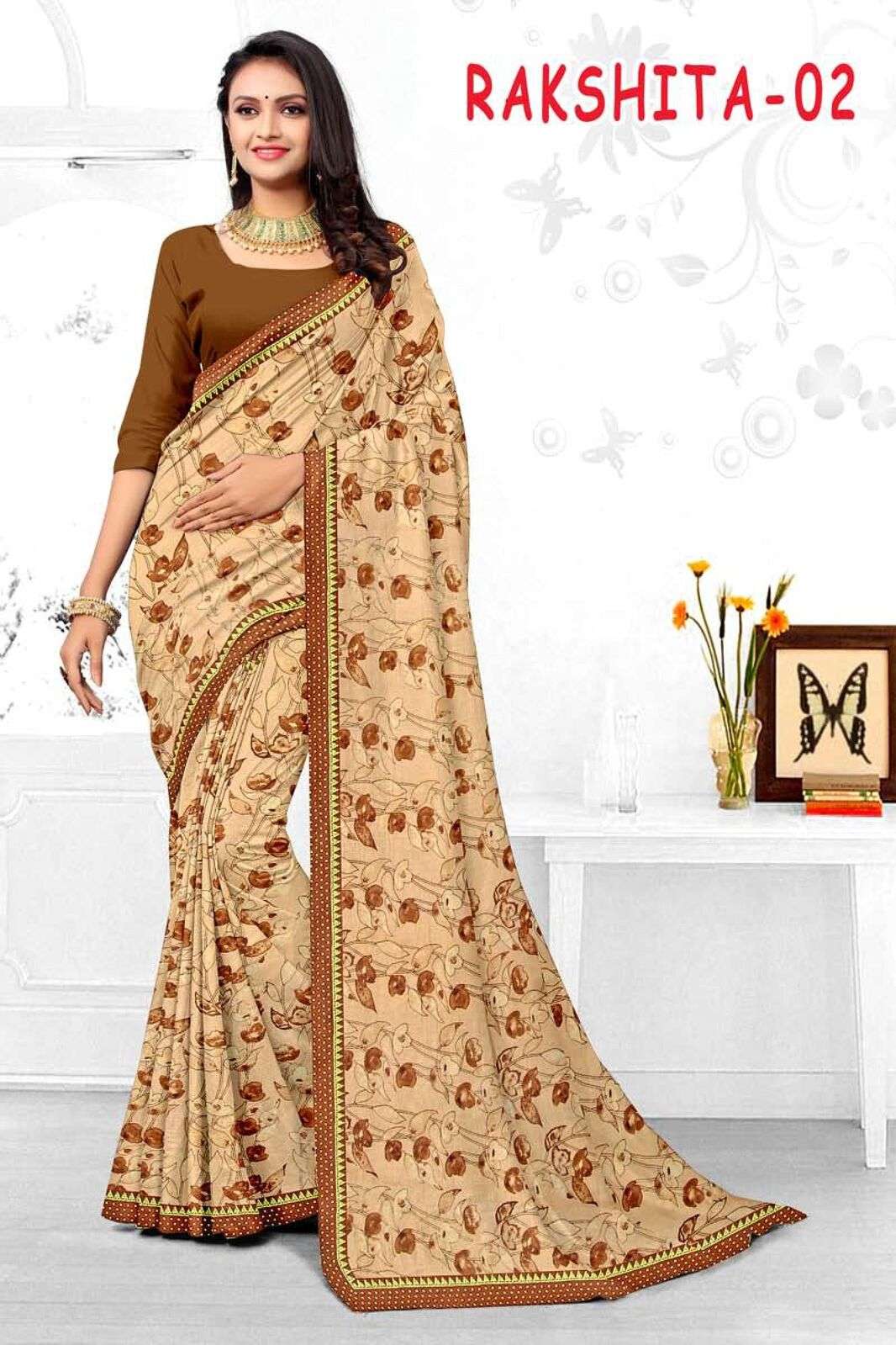 RAKSHITA BY TEXOFAB RANIAL FABRIC PRINTED SAREES 