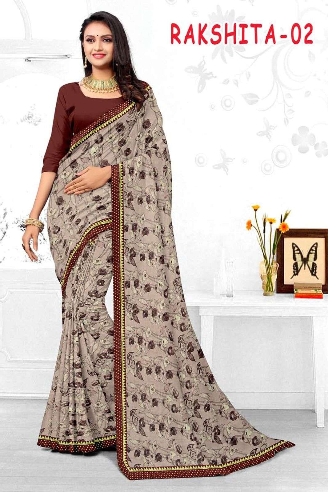 RAKSHITA BY TEXOFAB RANIAL FABRIC PRINTED SAREES 