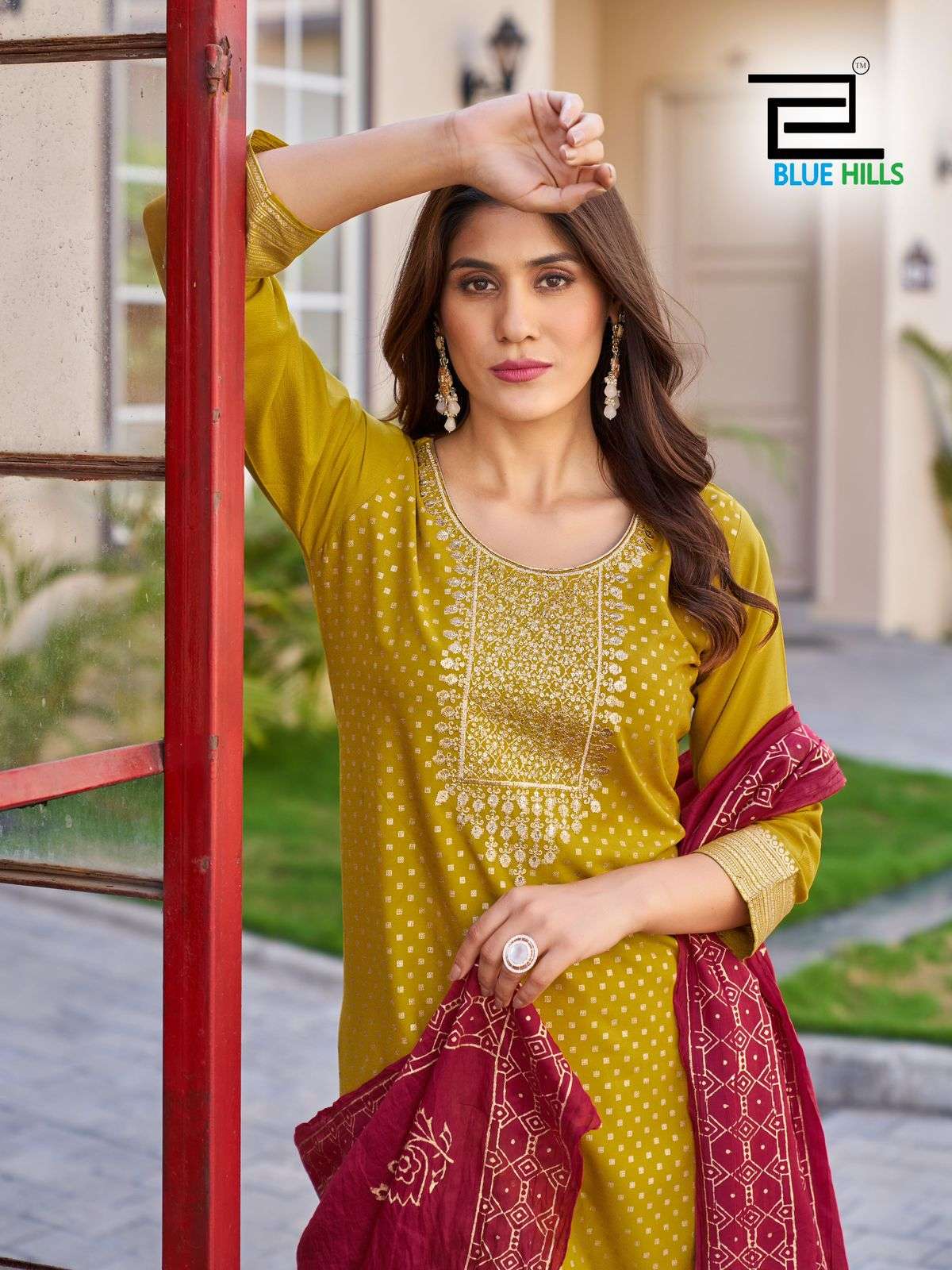 RAYON TOUCH VOL-10 NX BY BLUE HILLS RAYON FABRIC KURTI PANT DUPATTA WITH SEQUENCE WORK 