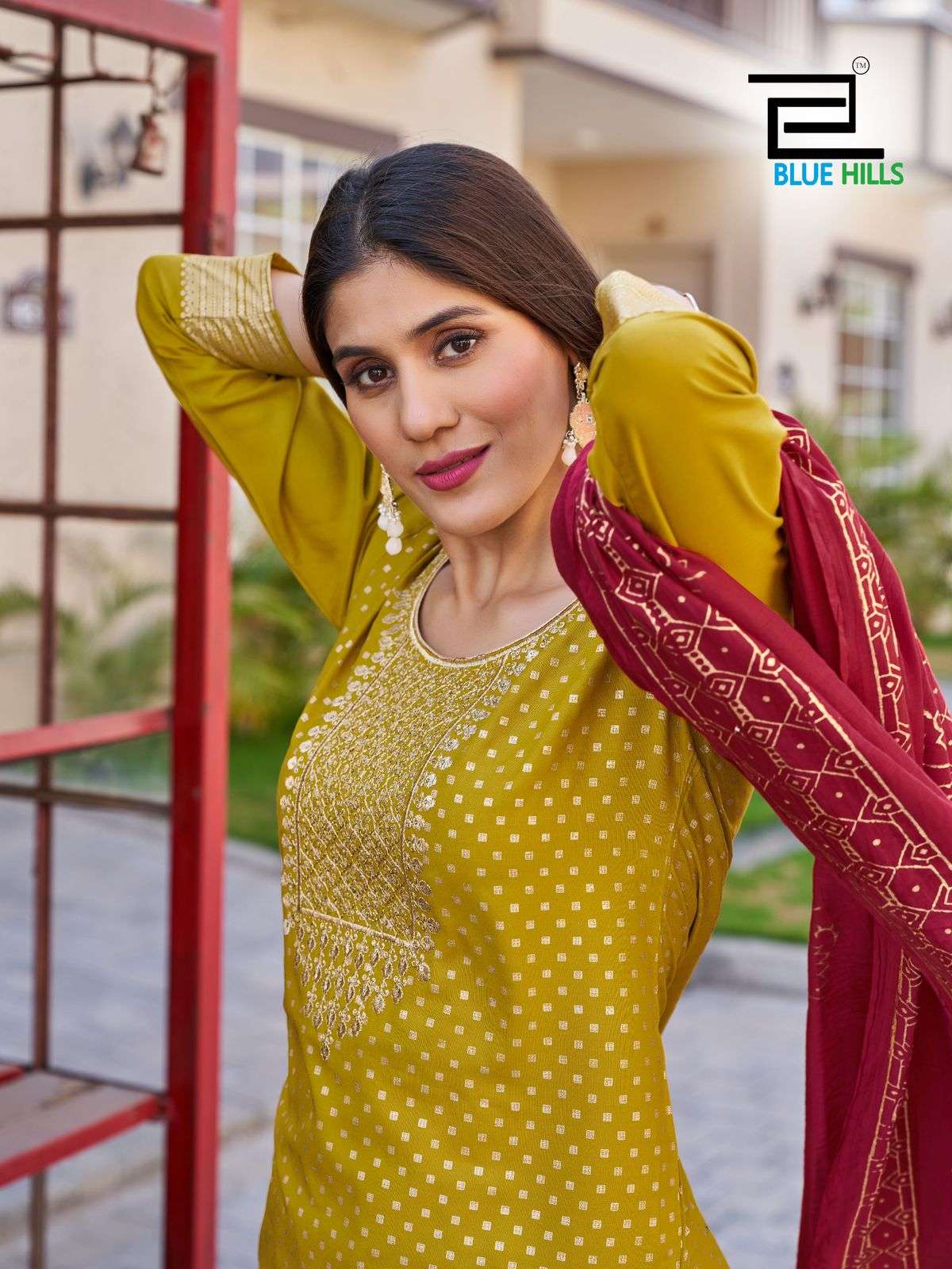 RAYON TOUCH VOL-10 NX BY BLUE HILLS RAYON FABRIC KURTI PANT DUPATTA WITH SEQUENCE WORK 