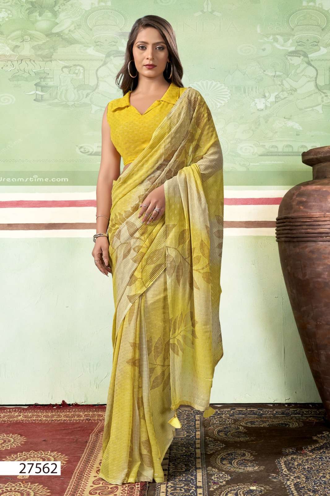 RIANSHI BY VALLABHI GEORGETTE FABRIC CASUAL WEAR PRINTED SAREES 