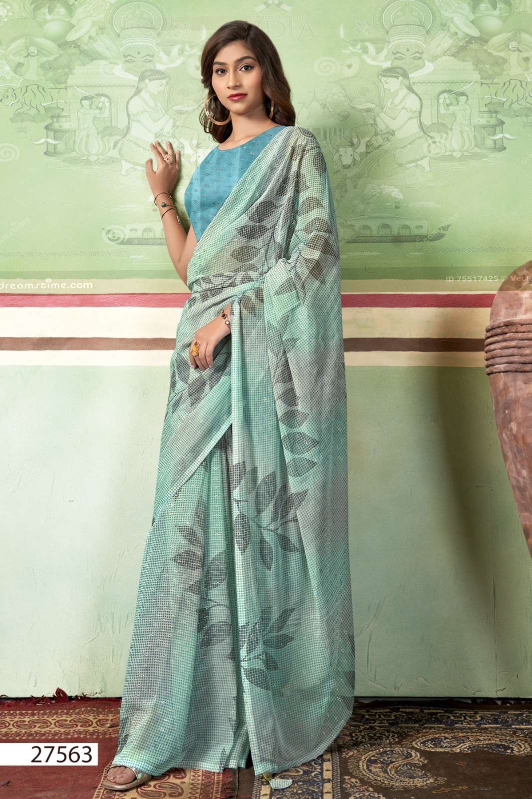 RIANSHI BY VALLABHI GEORGETTE FABRIC CASUAL WEAR PRINTED SAREES 