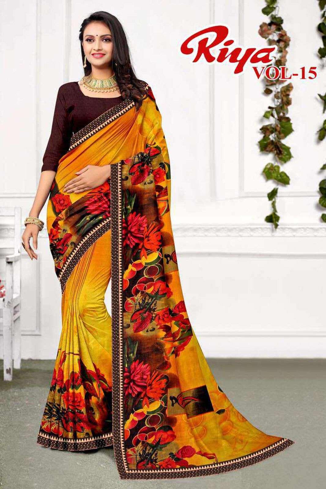 RIYA VOL-15 BY TEXOFAB RANIAL FABRIC CASUAL WEAR PRINTED SAREES