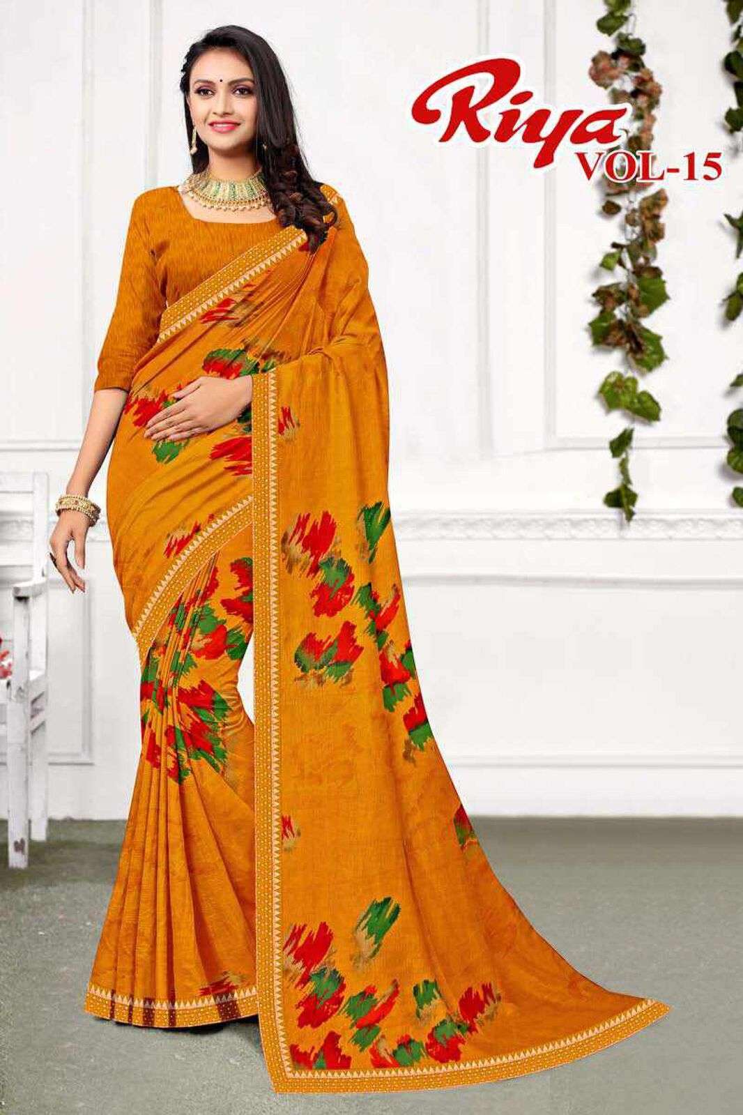 RIYA VOL-15 BY TEXOFAB RANIAL FABRIC CASUAL WEAR PRINTED SAREES