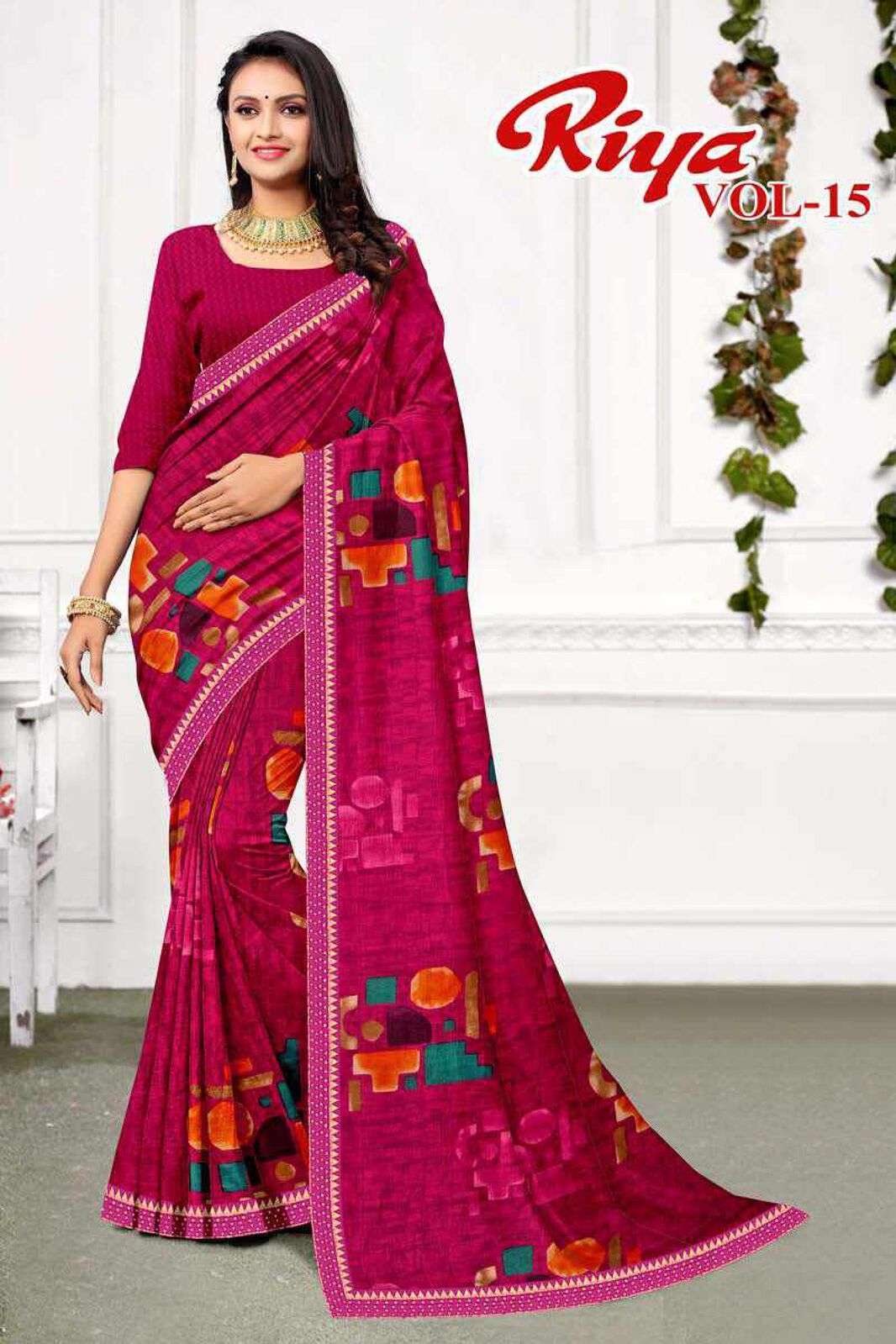 RIYA VOL-15 BY TEXOFAB RANIAL FABRIC CASUAL WEAR PRINTED SAREES