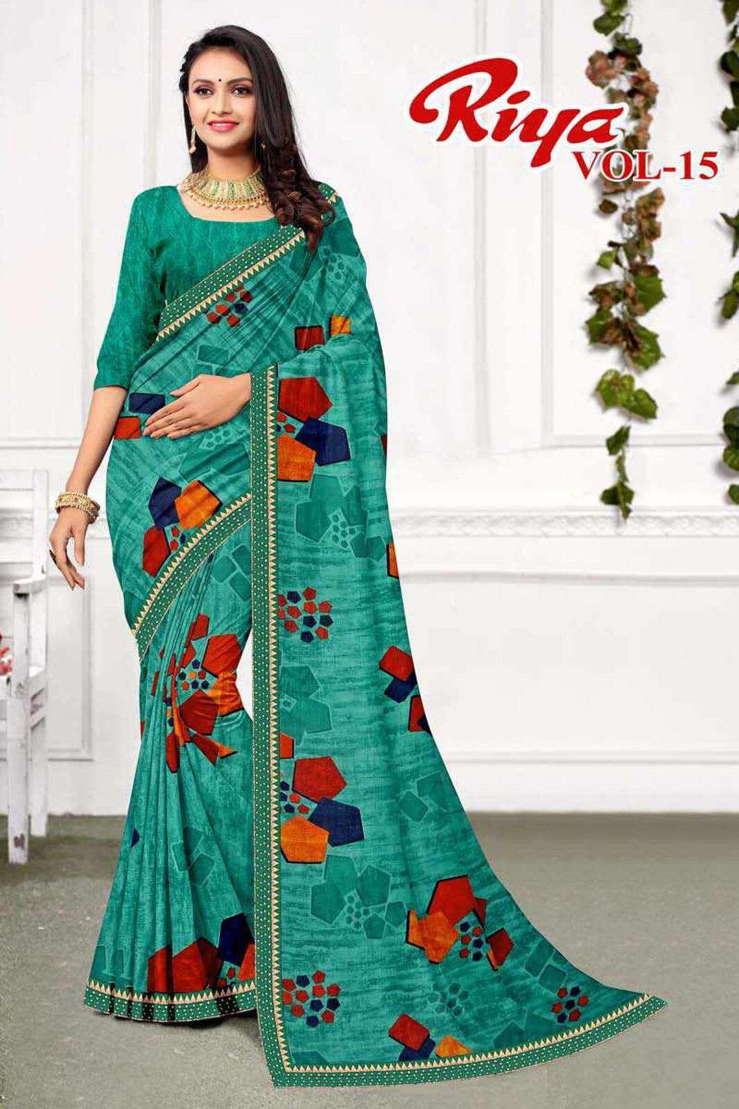 RIYA VOL-15 BY TEXOFAB RANIAL FABRIC CASUAL WEAR PRINTED SAREES