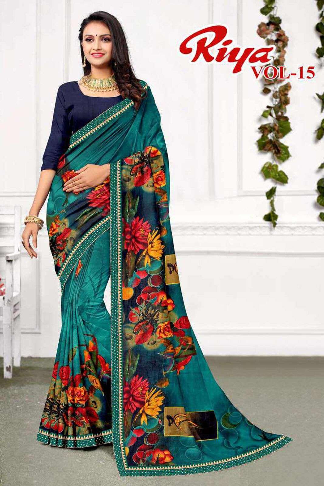 RIYA VOL-15 BY TEXOFAB RANIAL FABRIC CASUAL WEAR PRINTED SAREES