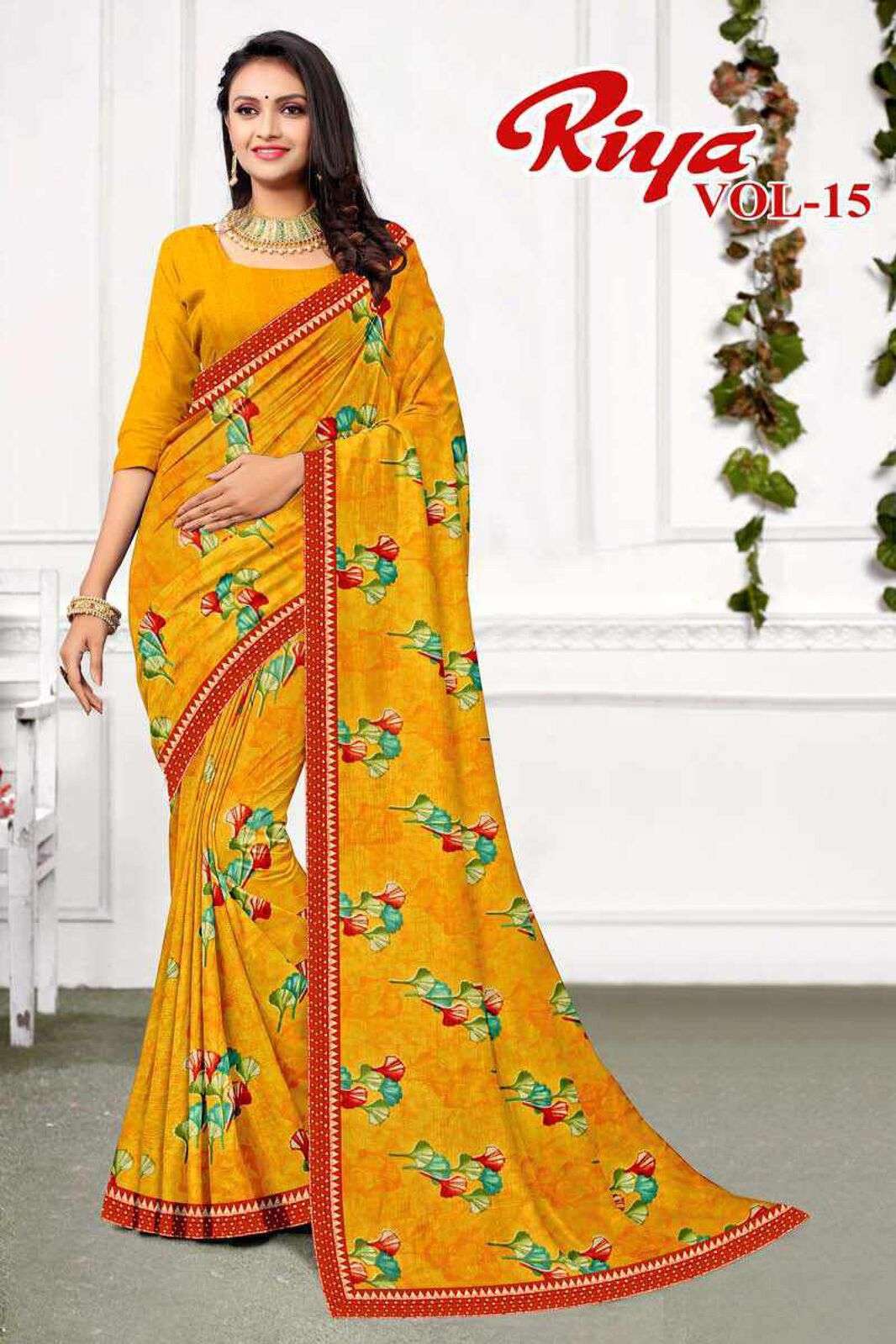 RIYA VOL-15 BY TEXOFAB RANIAL FABRIC CASUAL WEAR PRINTED SAREES