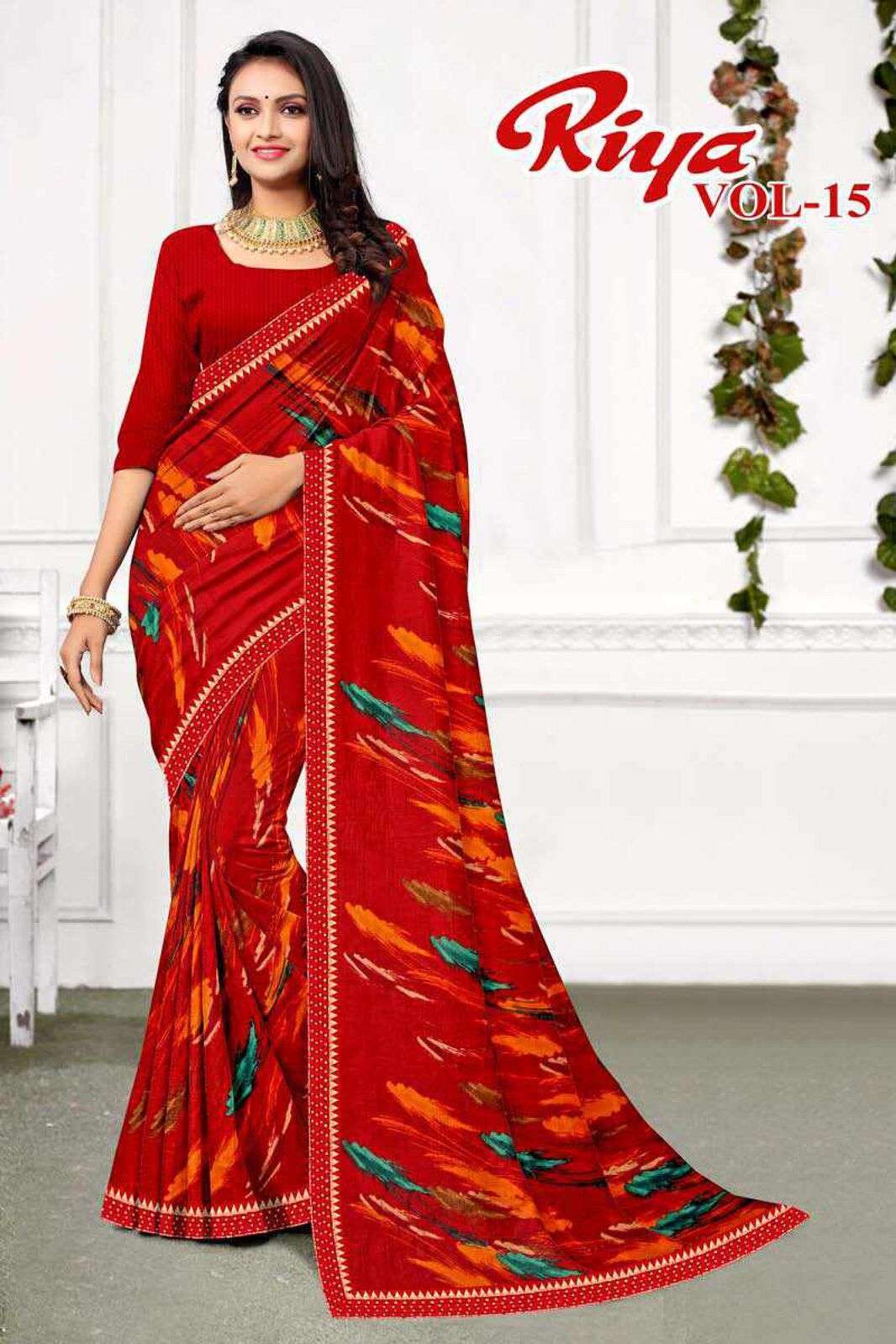 RIYA VOL-15 BY TEXOFAB RANIAL FABRIC CASUAL WEAR PRINTED SAREES