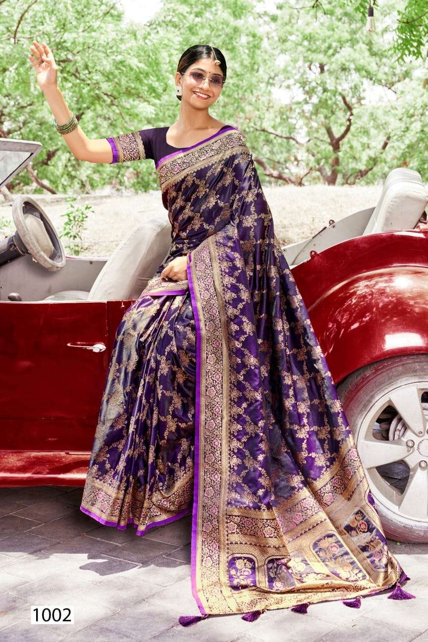 ROYAL QUEEN VOL-10 BY SAROJ SATIN PRINT DESIGNER SAREES 